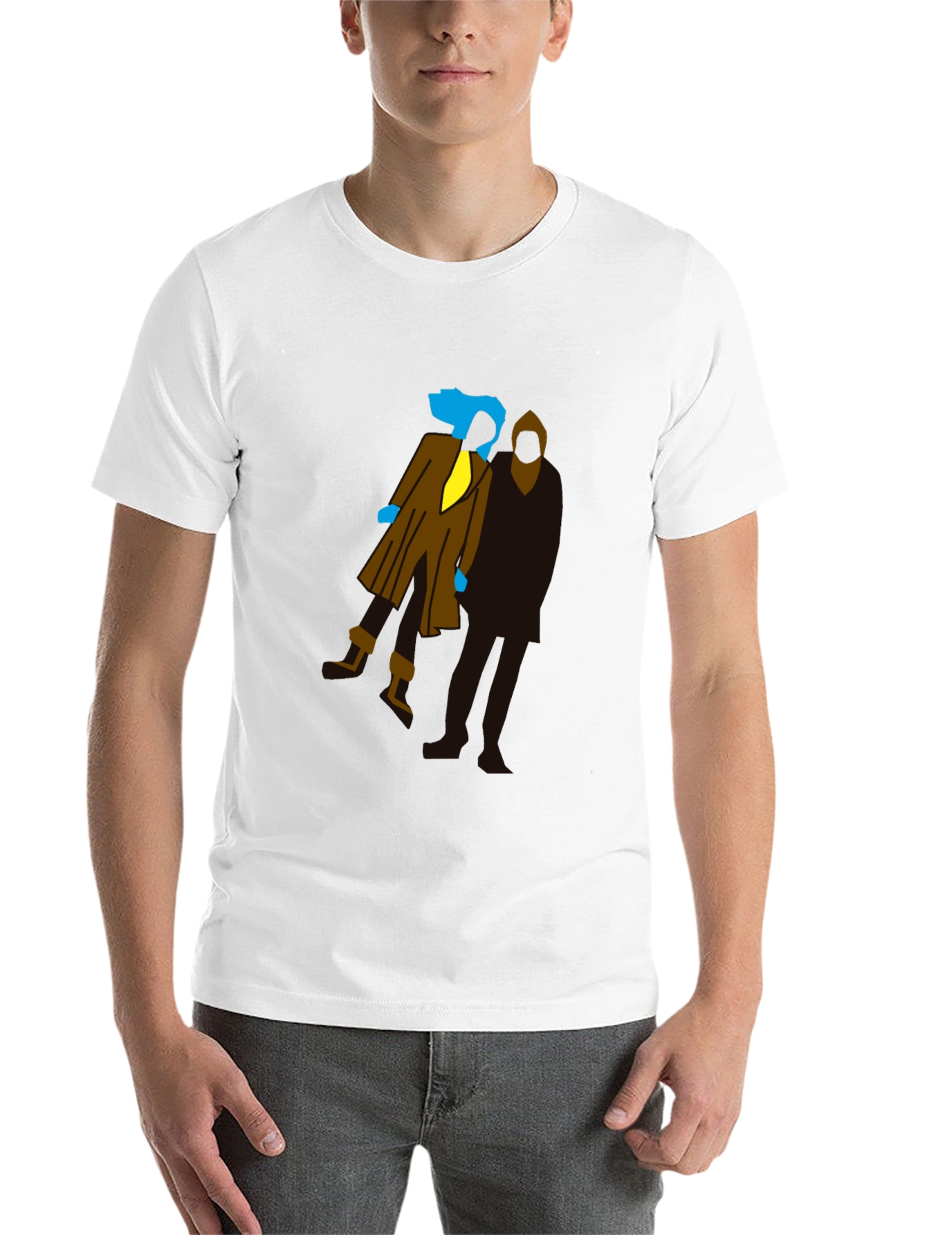 Black Abstract Silhouette T-Shirt view 14