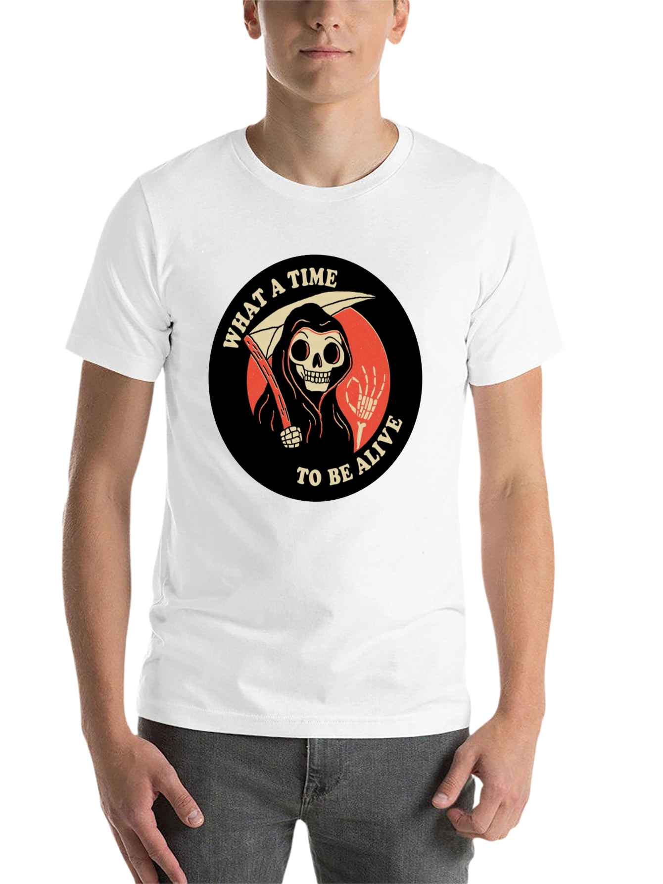 Black Grim Reaper Graphic Tee - What a Time to Be Alive view 14