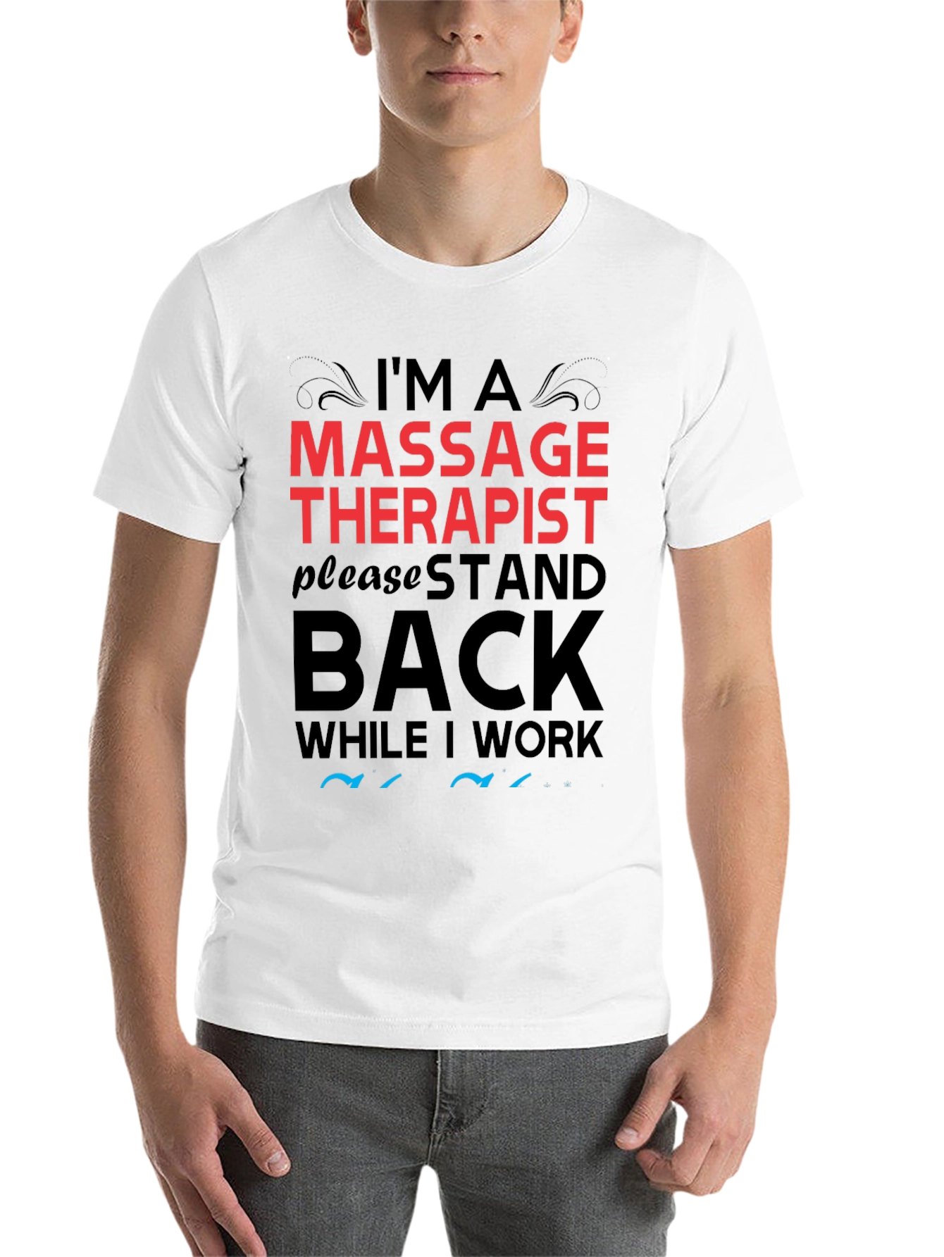 Black Massage Therapist Novelty T-Shirt view 14