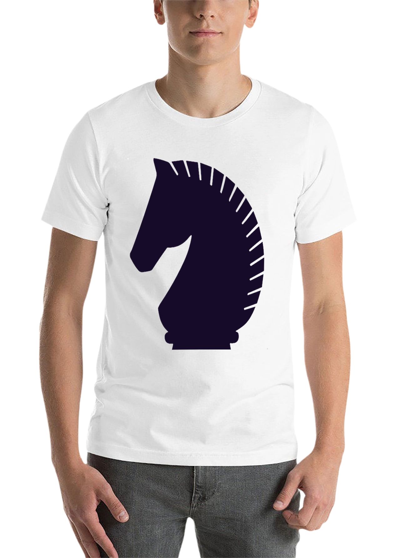 Black Chess Knight Graphic T-Shirt - Black view 14