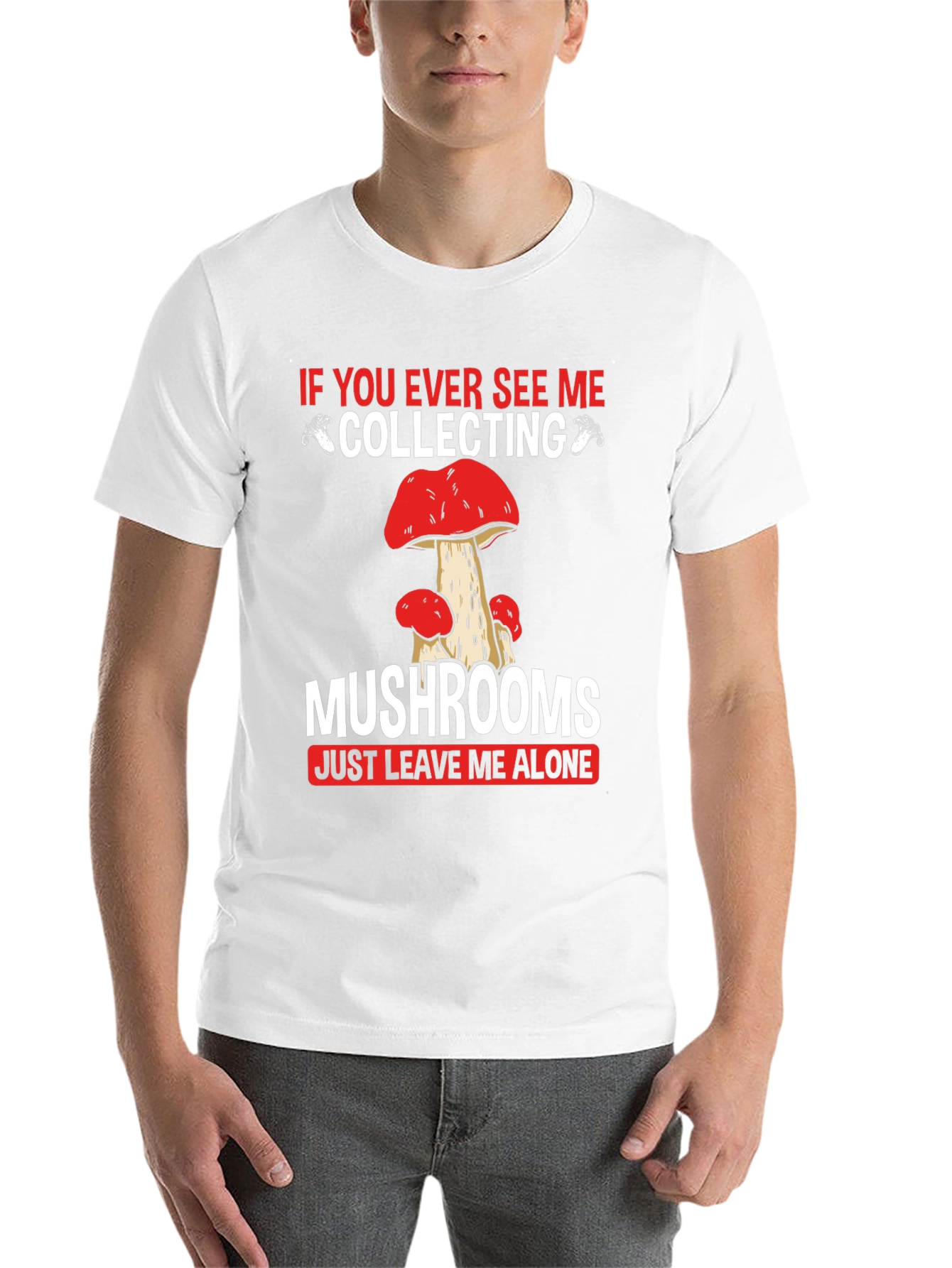 Black Mushroom Collecting T-Shirt - Leave Me Alone view 14