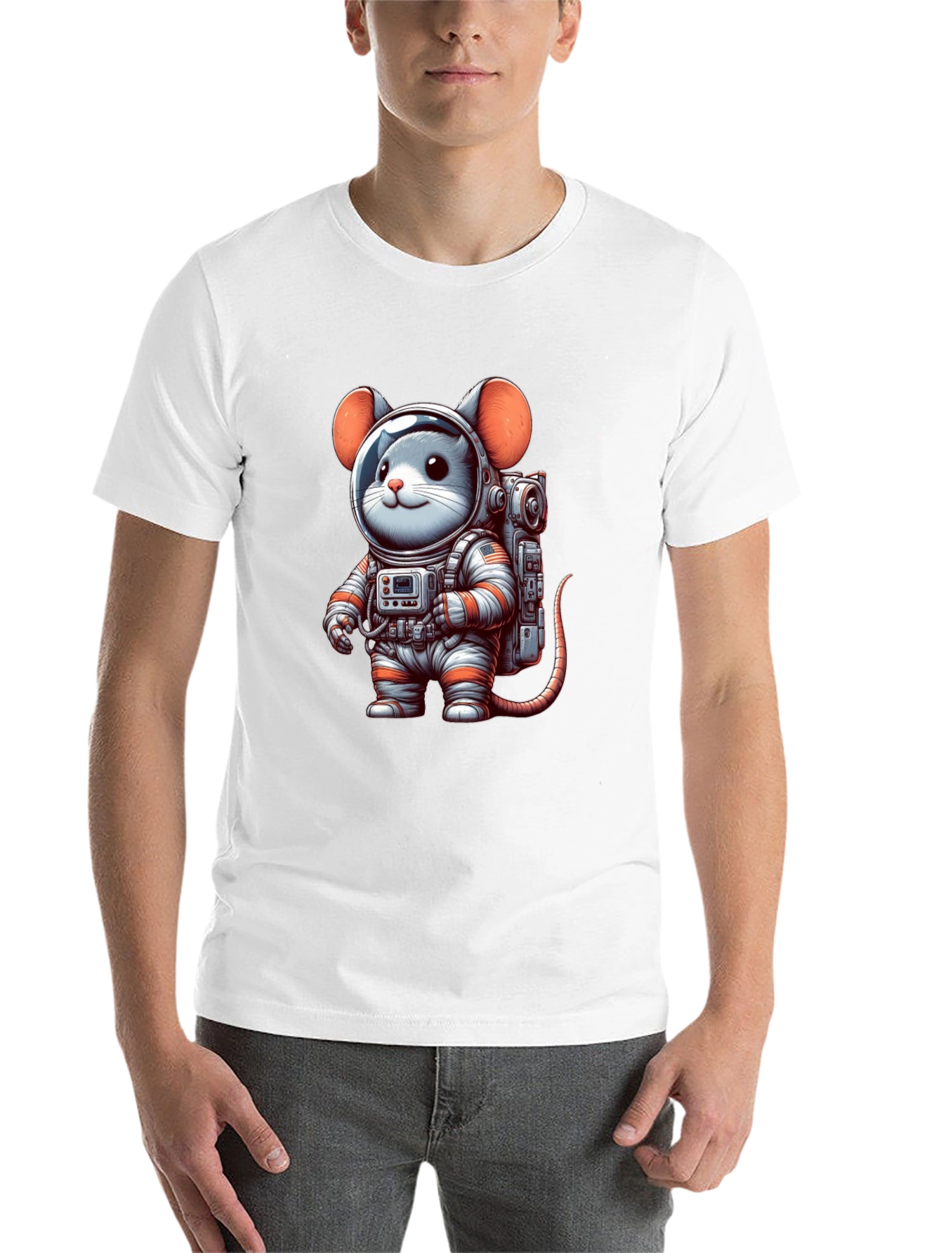 Black Mouse Astronaut T-Shirt - Space Explorers view 14