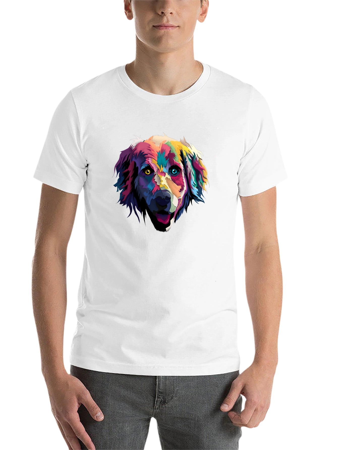 Black Dog Art Graphic Tee - Men's Black T-Shirt view 14