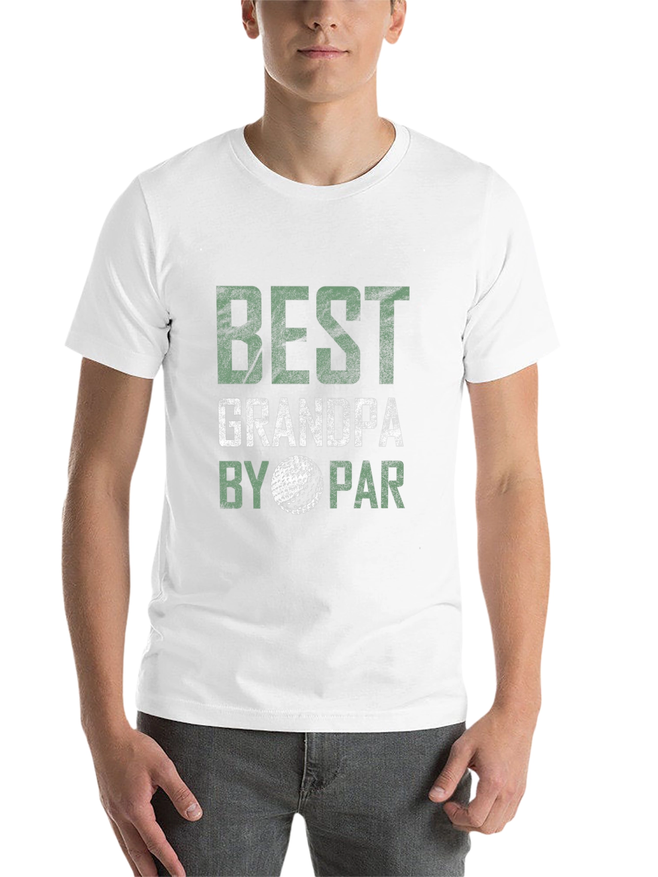 Black Best Grandpa By Par Golf T-Shirt view 14