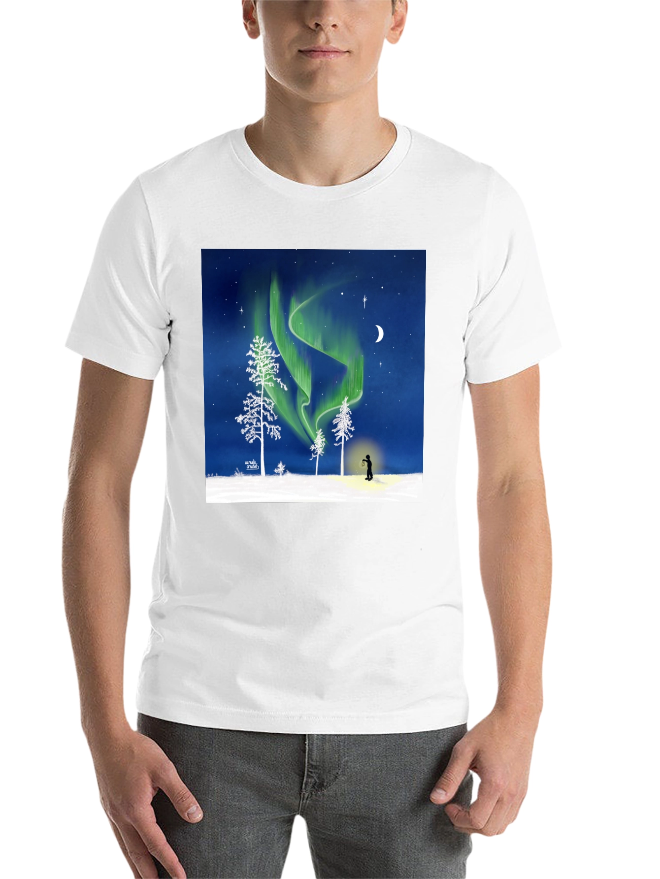 Aurora Borealis Graphic Tee - Northern Lights Shirt - 14