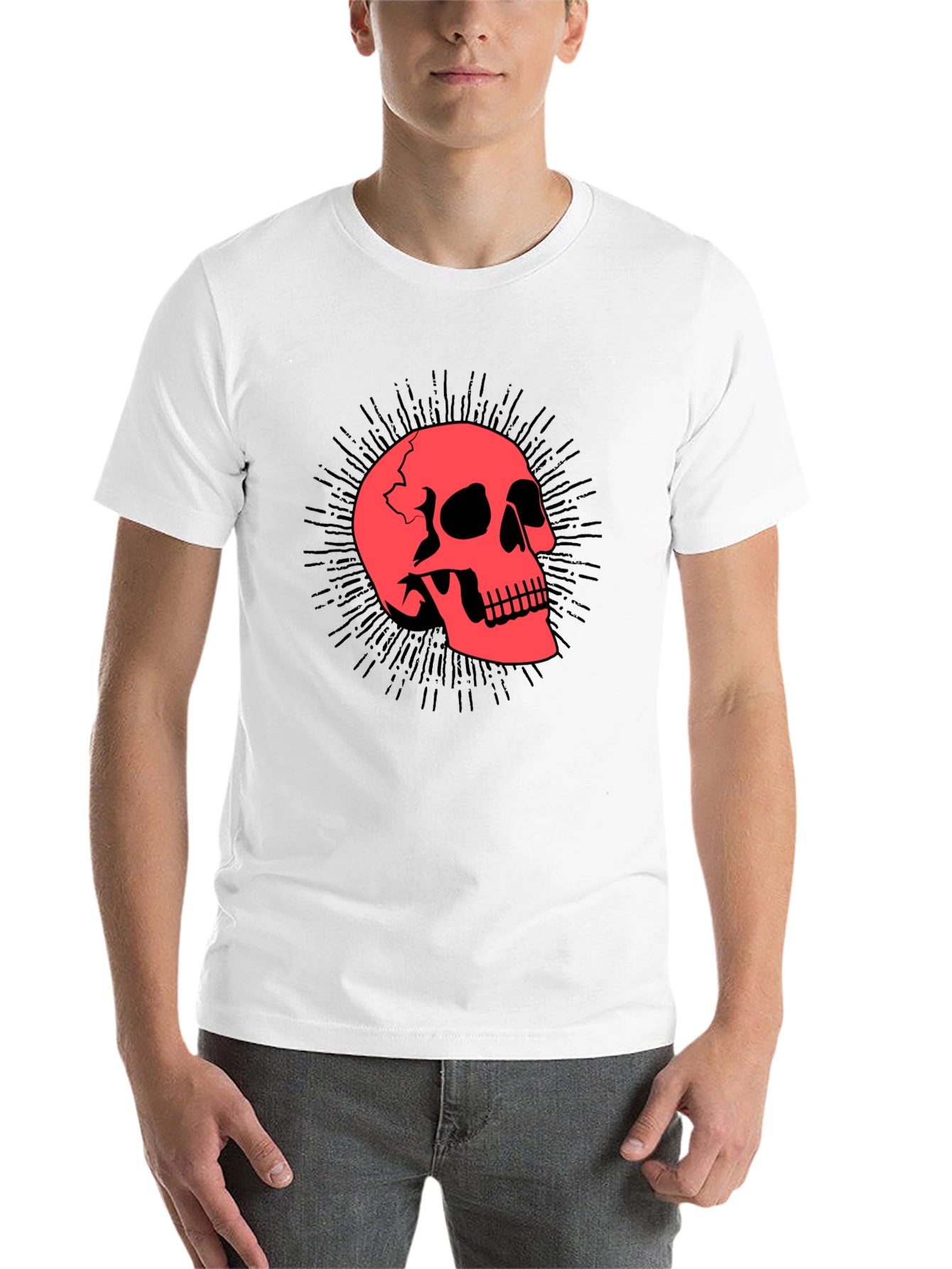 Black Skull Graphic Black T-Shirt view 14