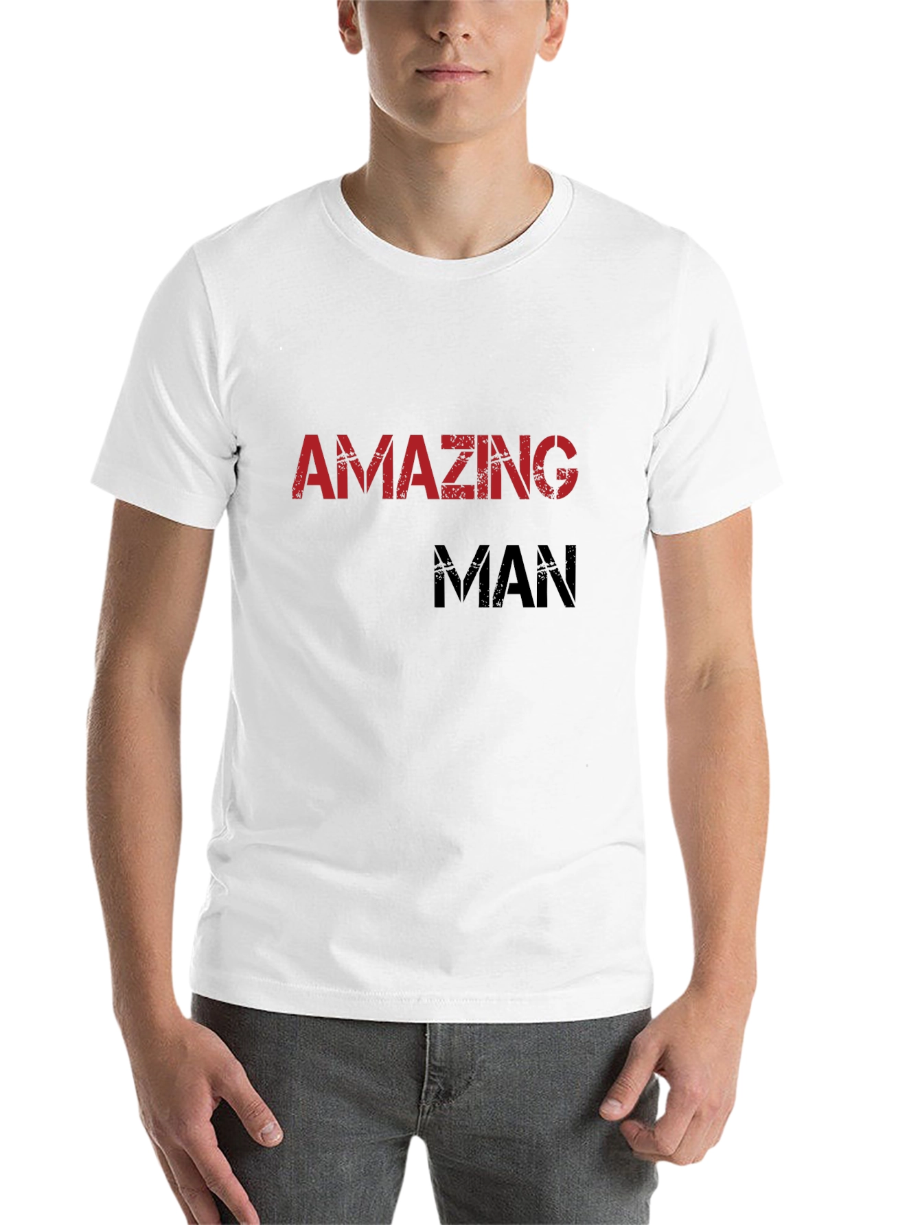 Black Amazing Man Graphic Tee - Black view 14