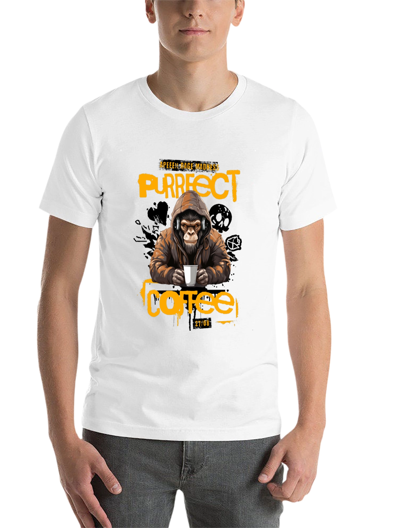 Black Ape Coffee T-Shirt - Purrfect Rage Madness view 14