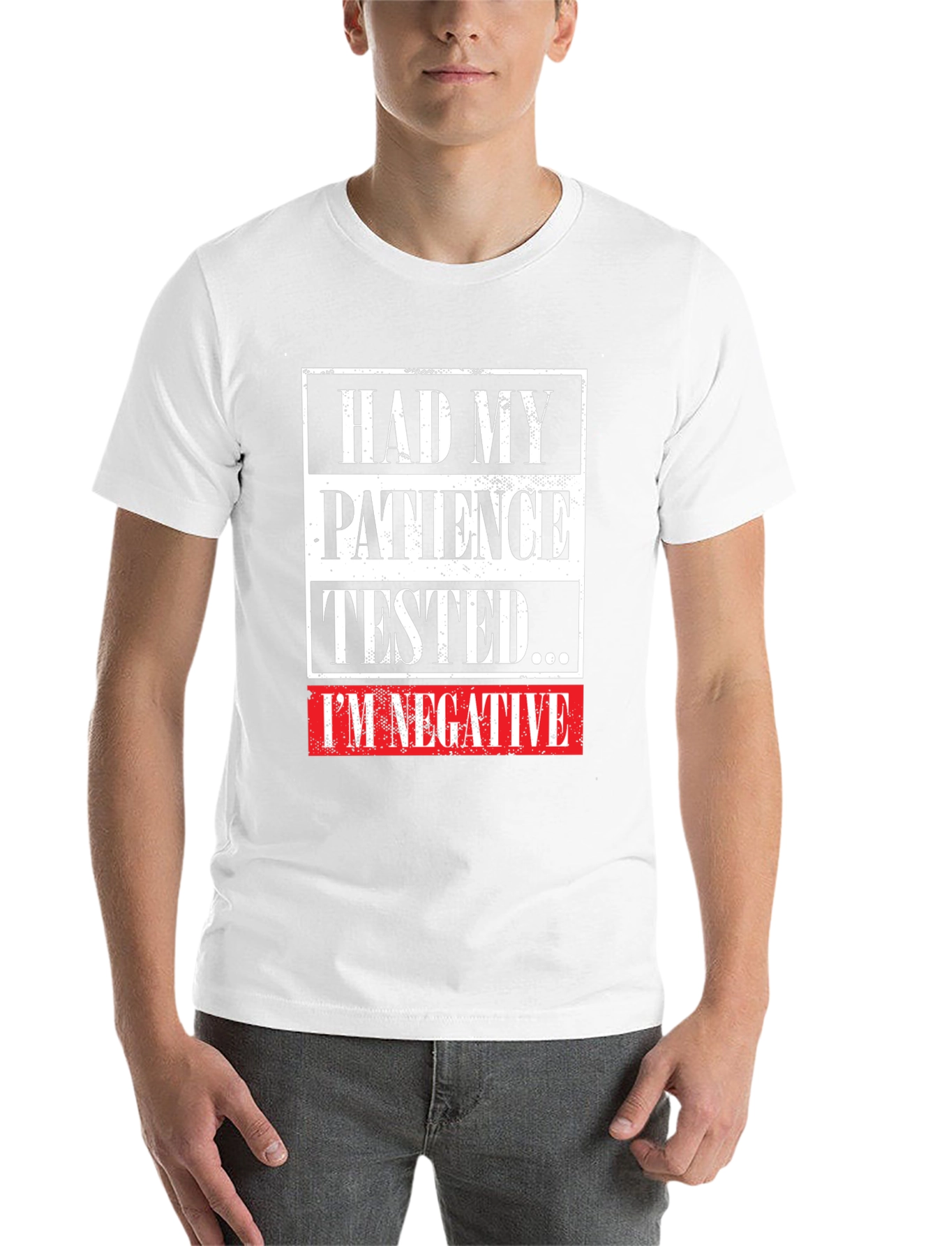 Black Patience Tested Negative Funny Graphic Tee view 14