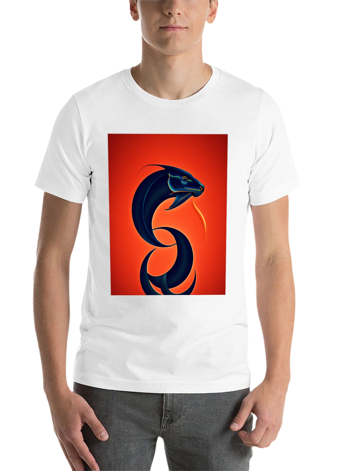 Black Snake Graphic Tee - Bold Serpent Design view 14