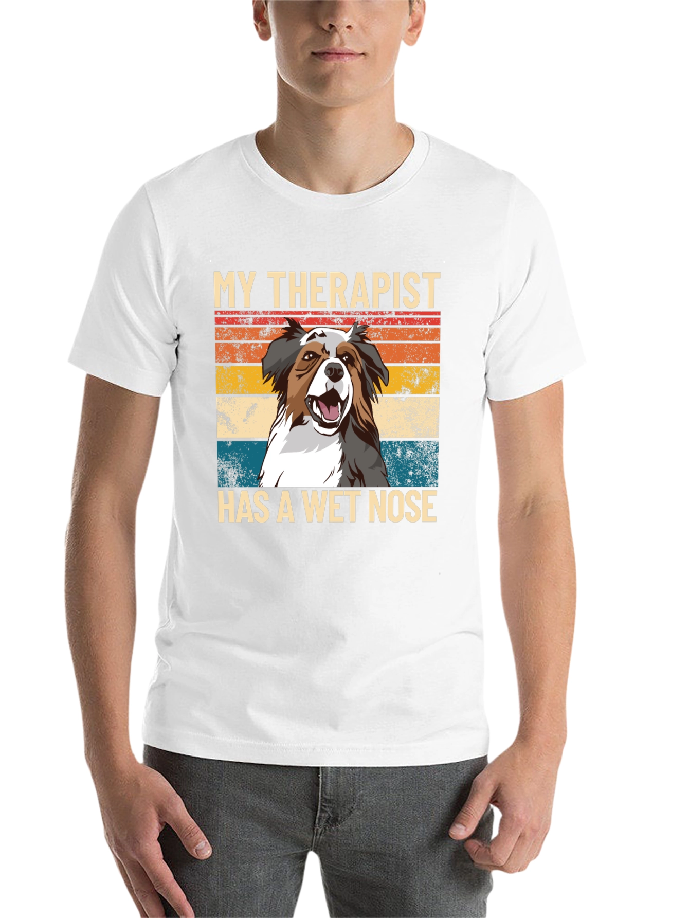 Black My Therapist Has A Wet Nose T-Shirt view 14