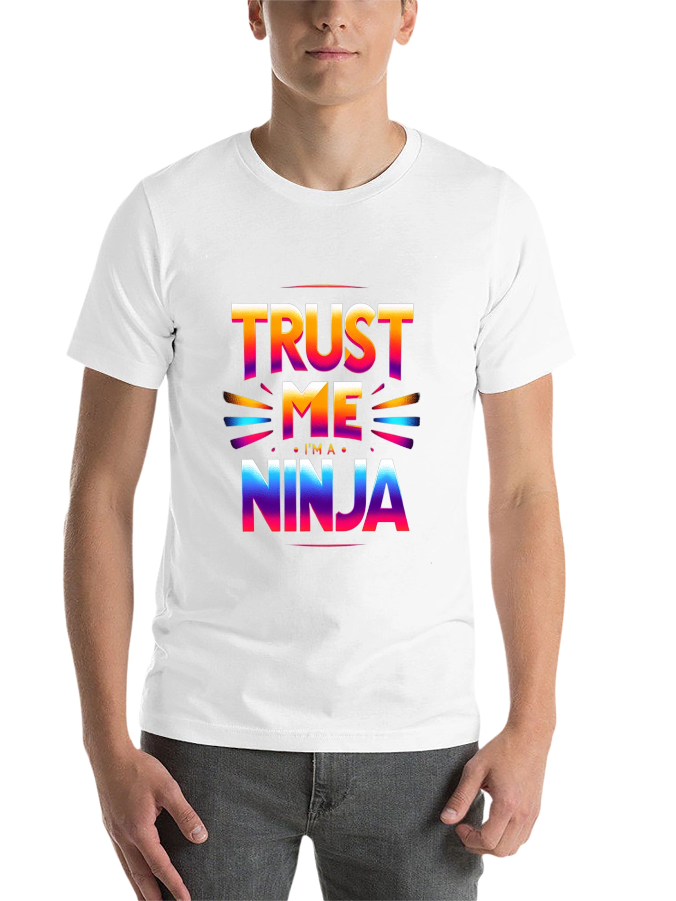 Black Trust Me, I'm a Ninja T-Shirt view 14