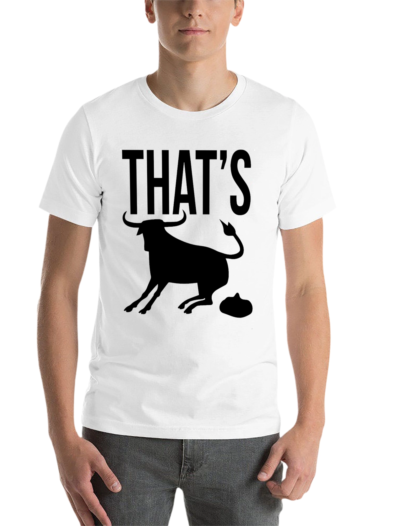 Black That's Bull T-Shirt - Funny Animal Graphic Tee view 14