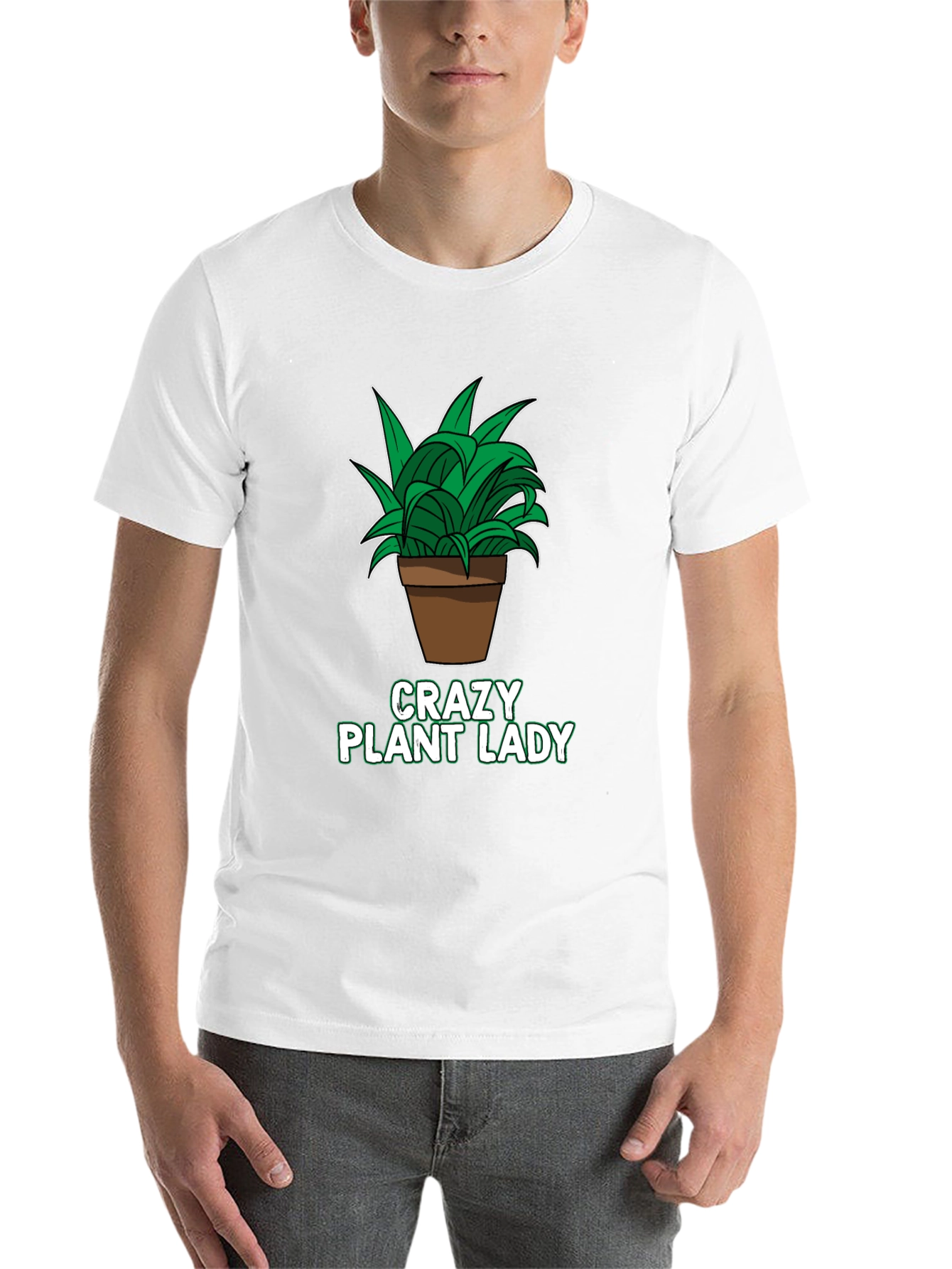 Black Crazy Plant Lady Graphic T-Shirt - Black view 14