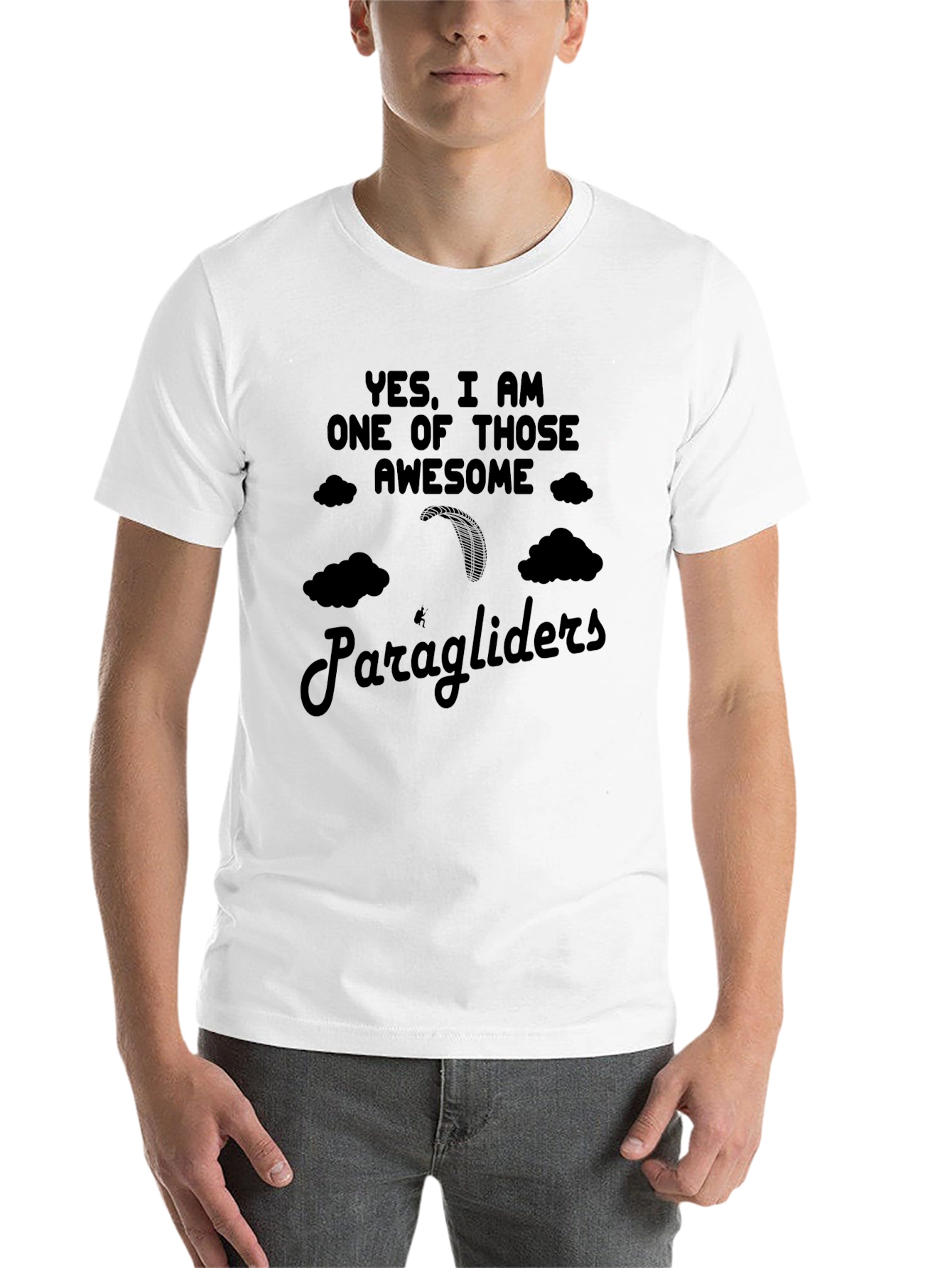 Black Awesome Paragliders T-Shirt | Comfortable Fit view 14