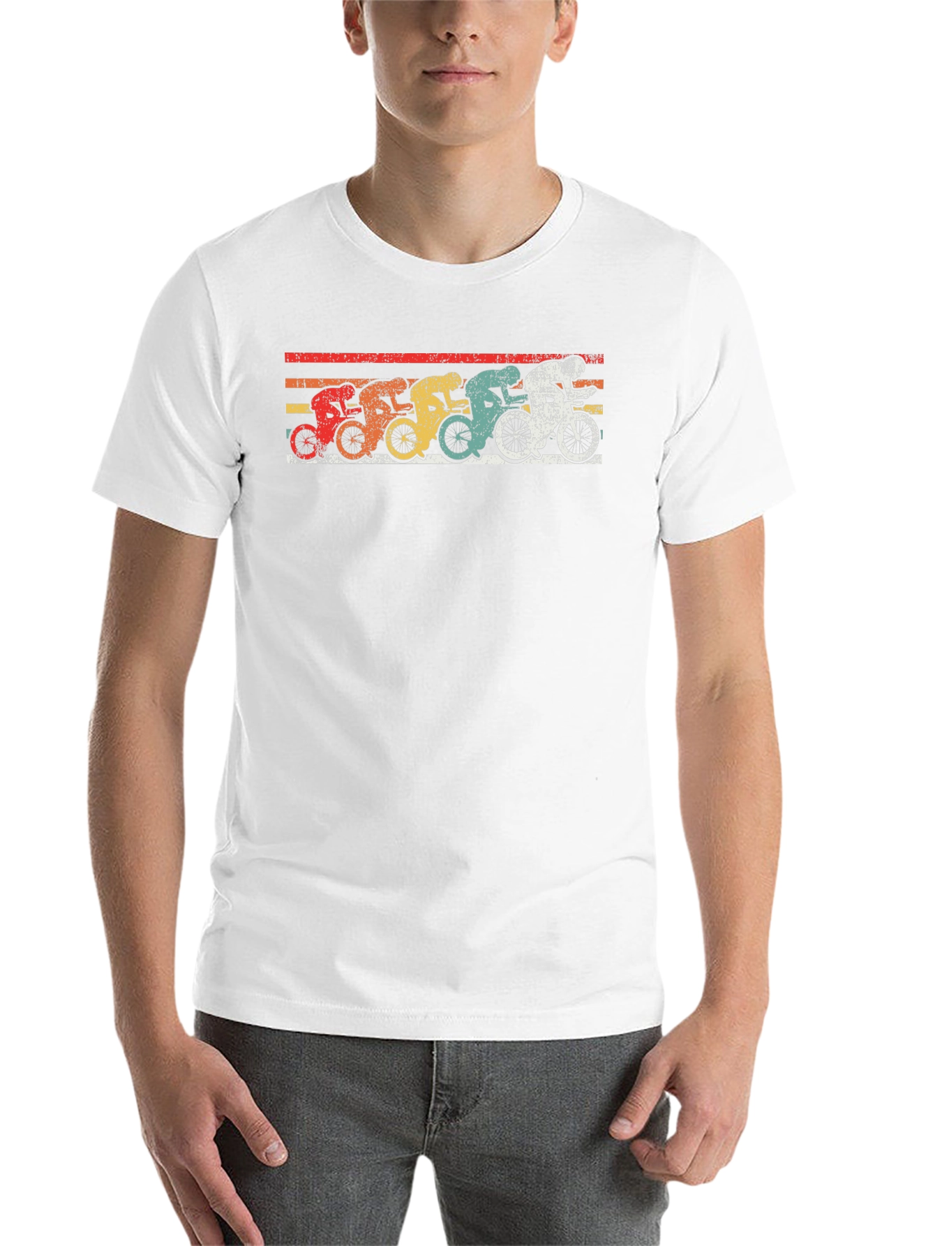 Black Retro Cycling T-Shirt - Vintage Biker Design view 14