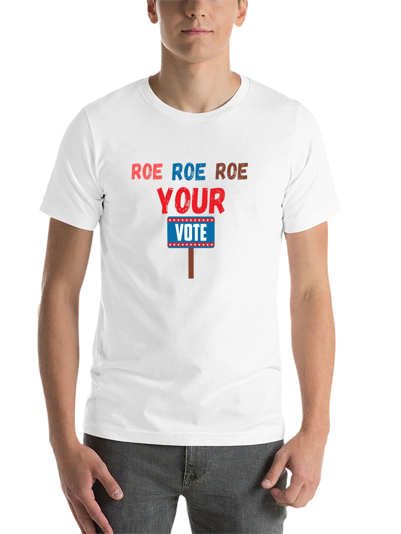 Black Roe Roe Roe Your Vote T-Shirt view 14