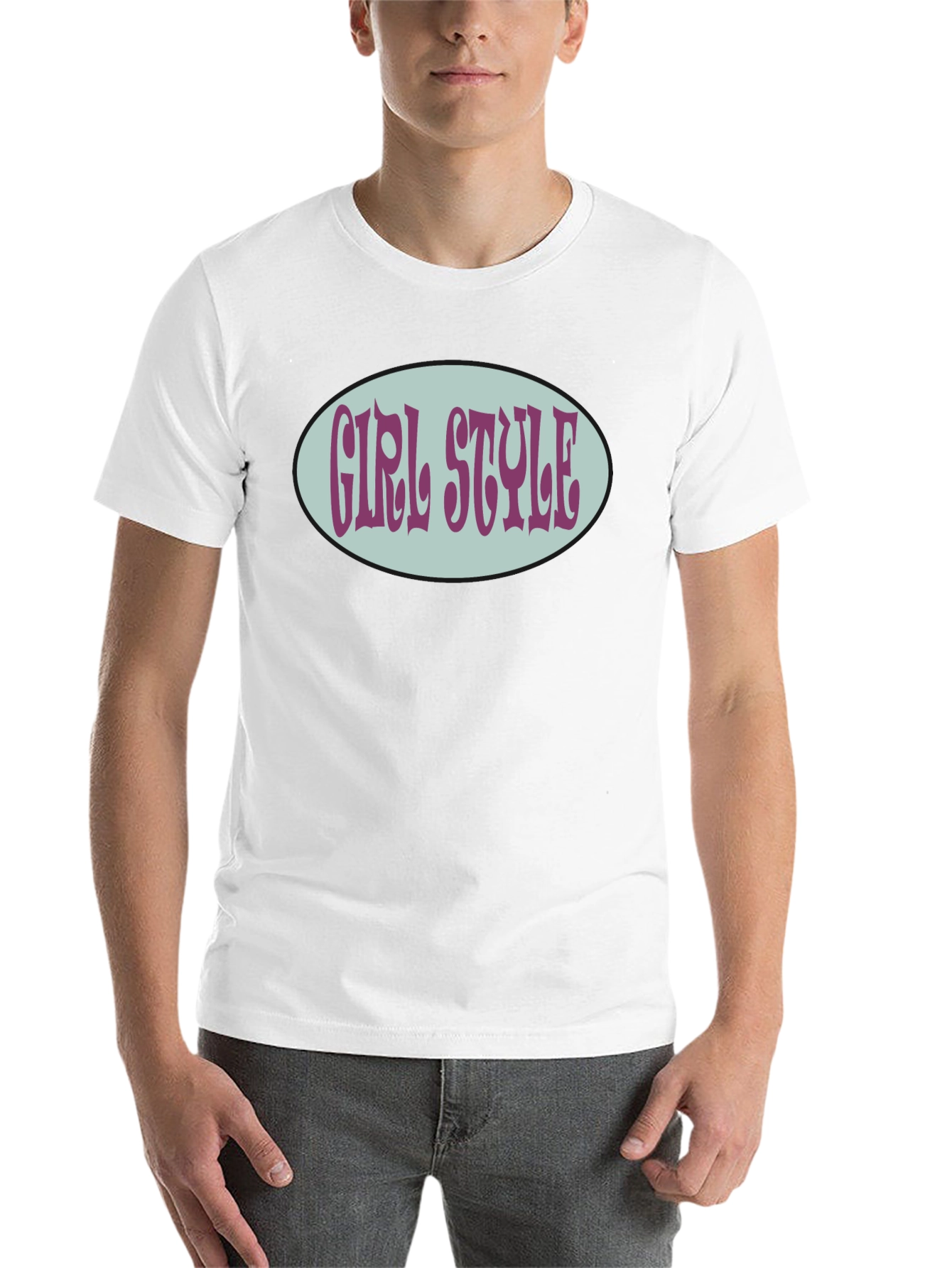 Black Girl Style Graphic Tee - Retro Oval Design view 14