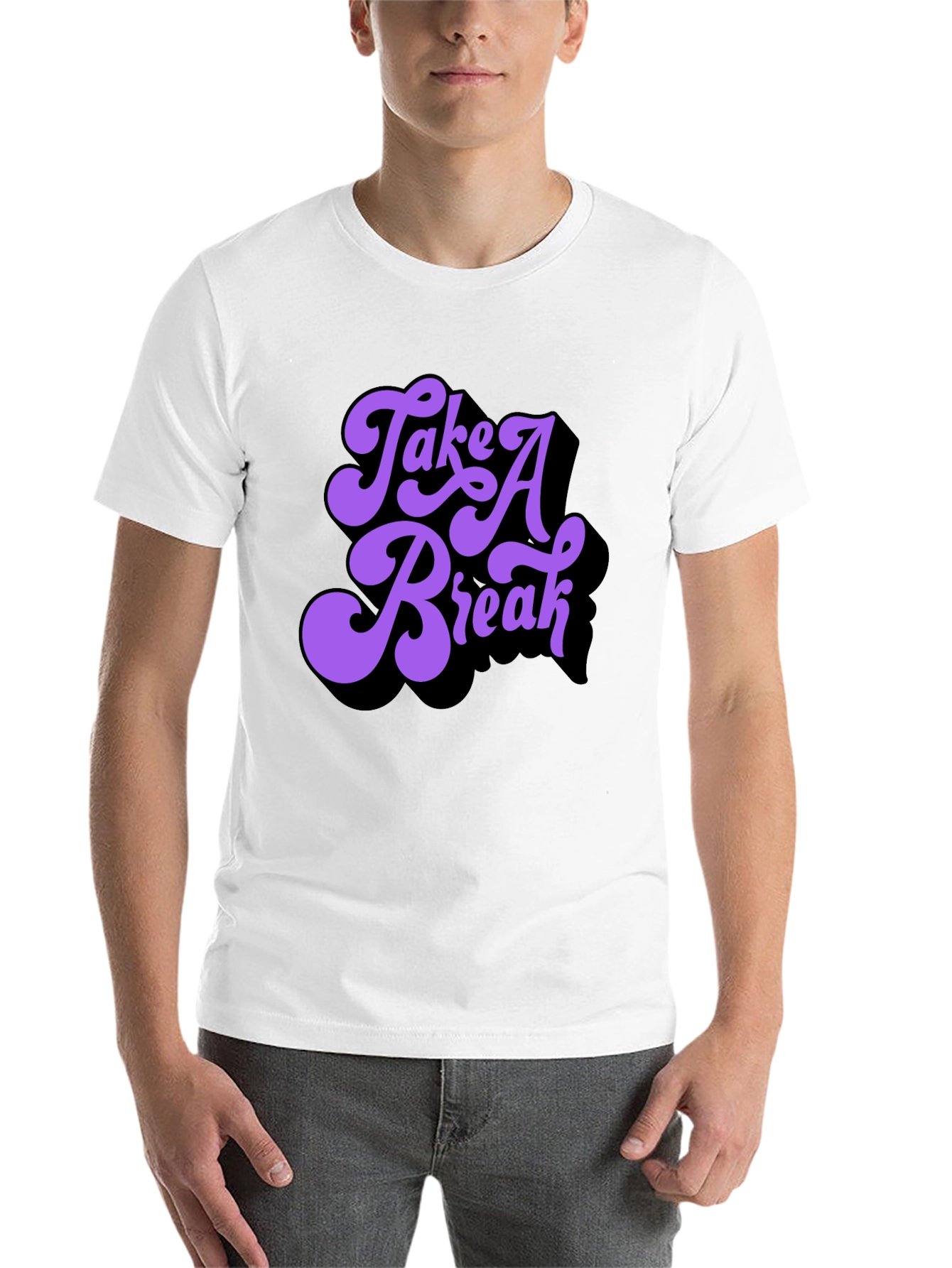 Black Take a Break Graphic T-Shirt - Retro Style view 14