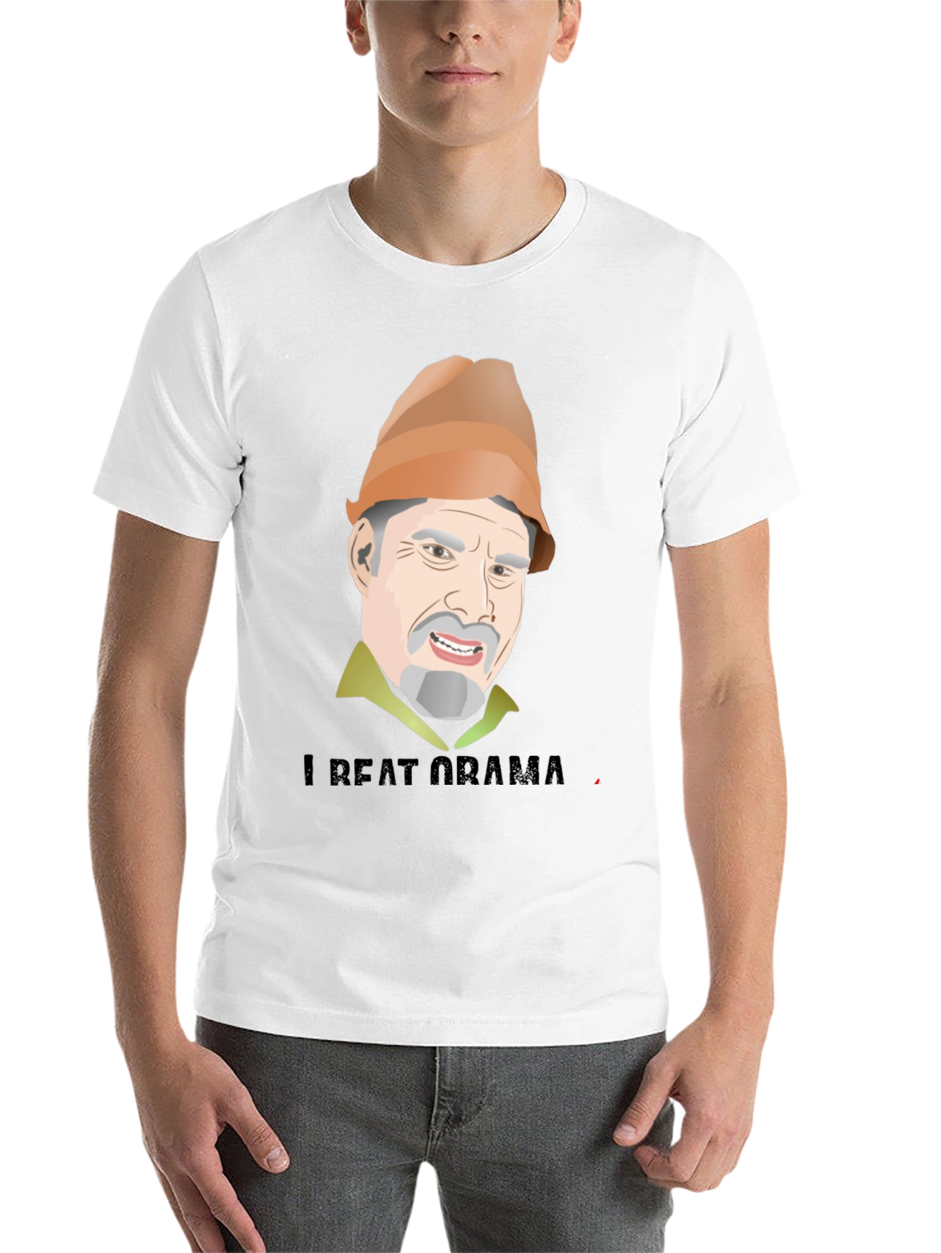Black I Beat Obama T-Shirt Funny Political Humor Tee view 14