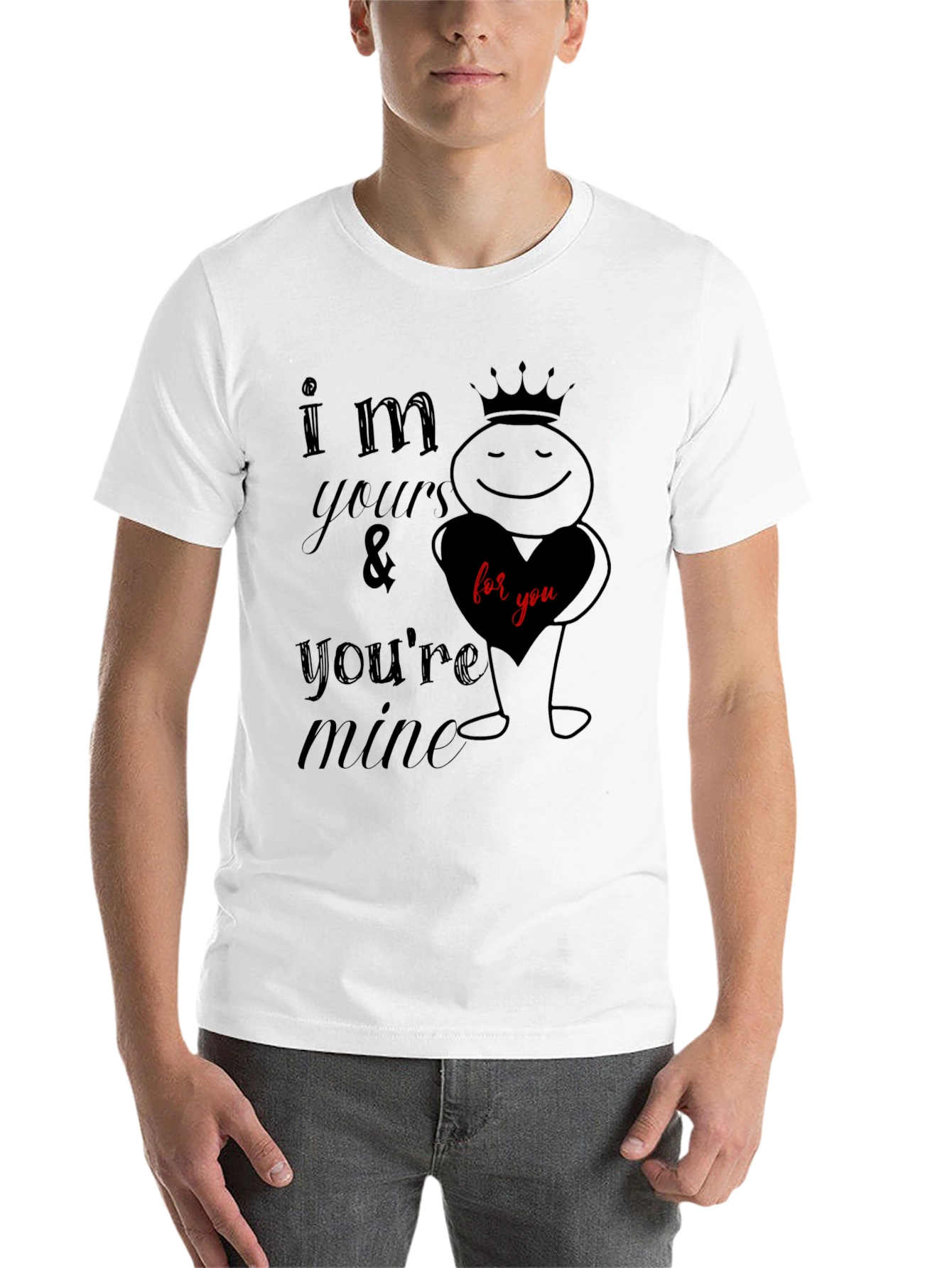 Black I'm Yours & You're Mine Graphic Tee view 14