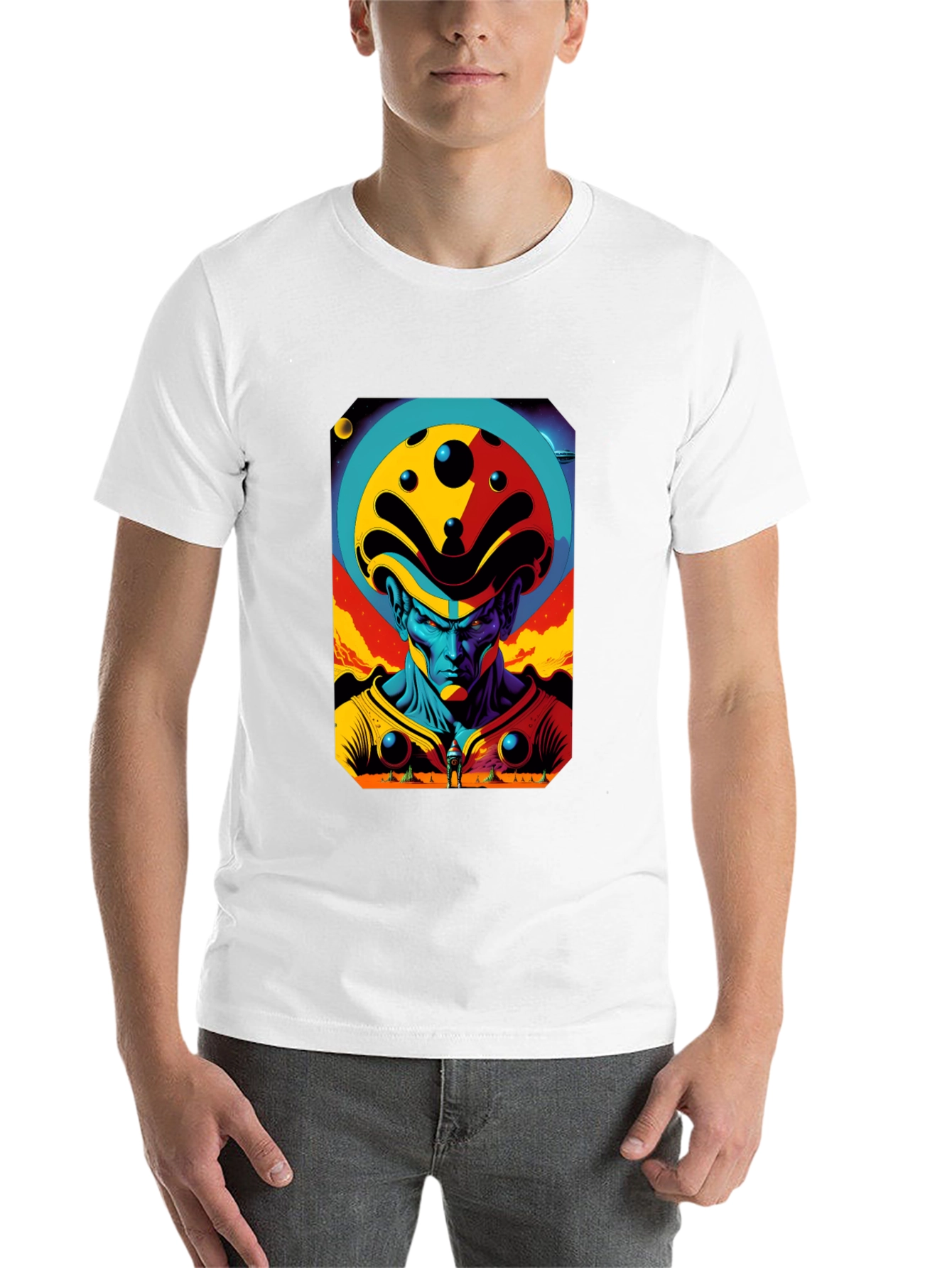 Black Retro Sci-Fi Alien Graphic Tee - Modern Comfort view 14