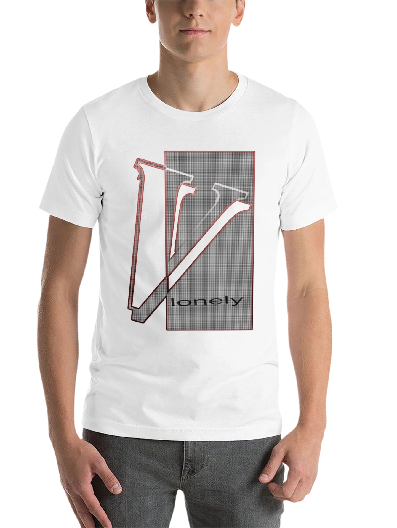 Black Lonely Graphic Tee - Unique Design, Soft Cotton Blend view 14