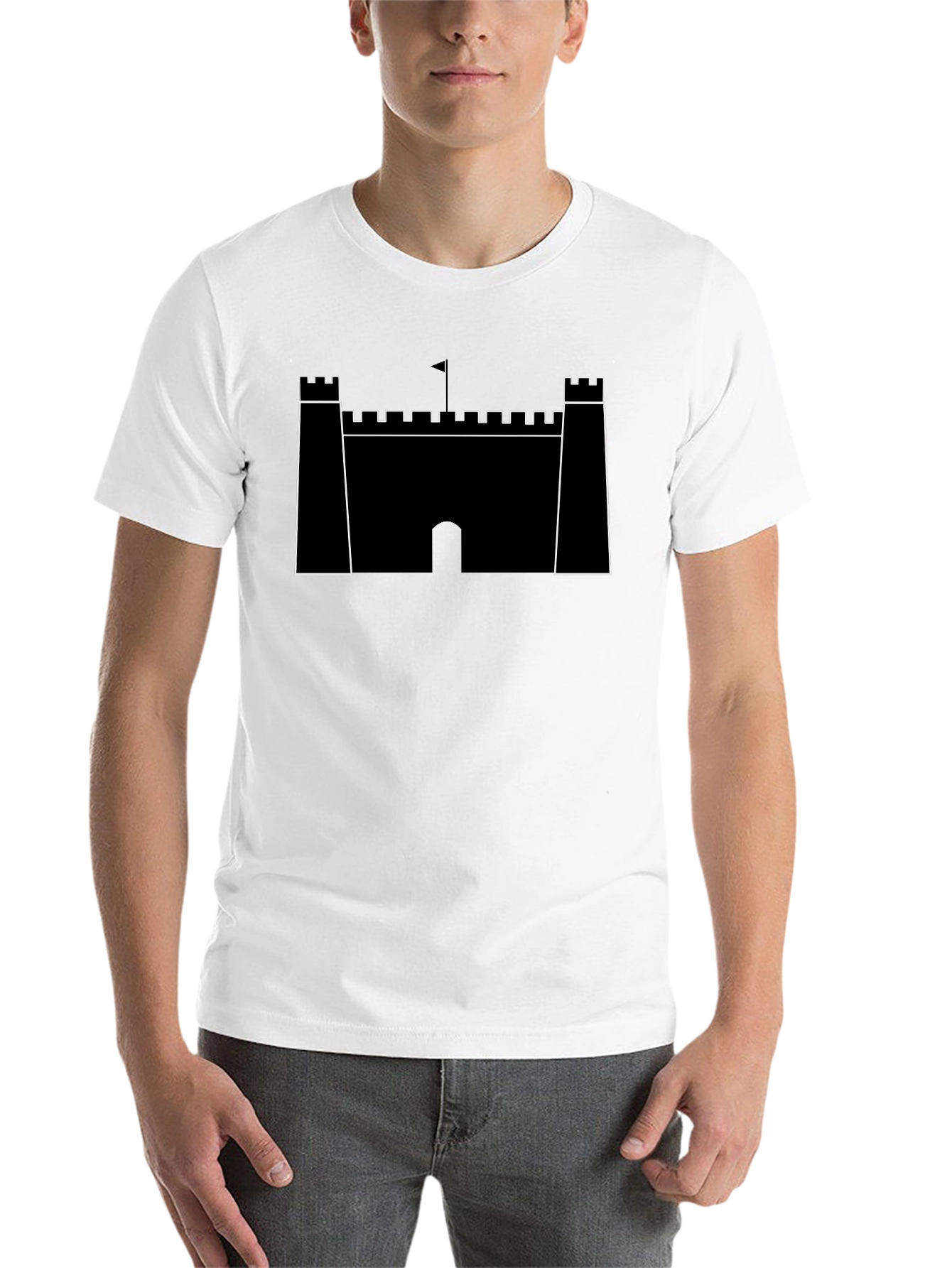 Black Castle Graphic Tee - Classic Black T-Shirt view 14
