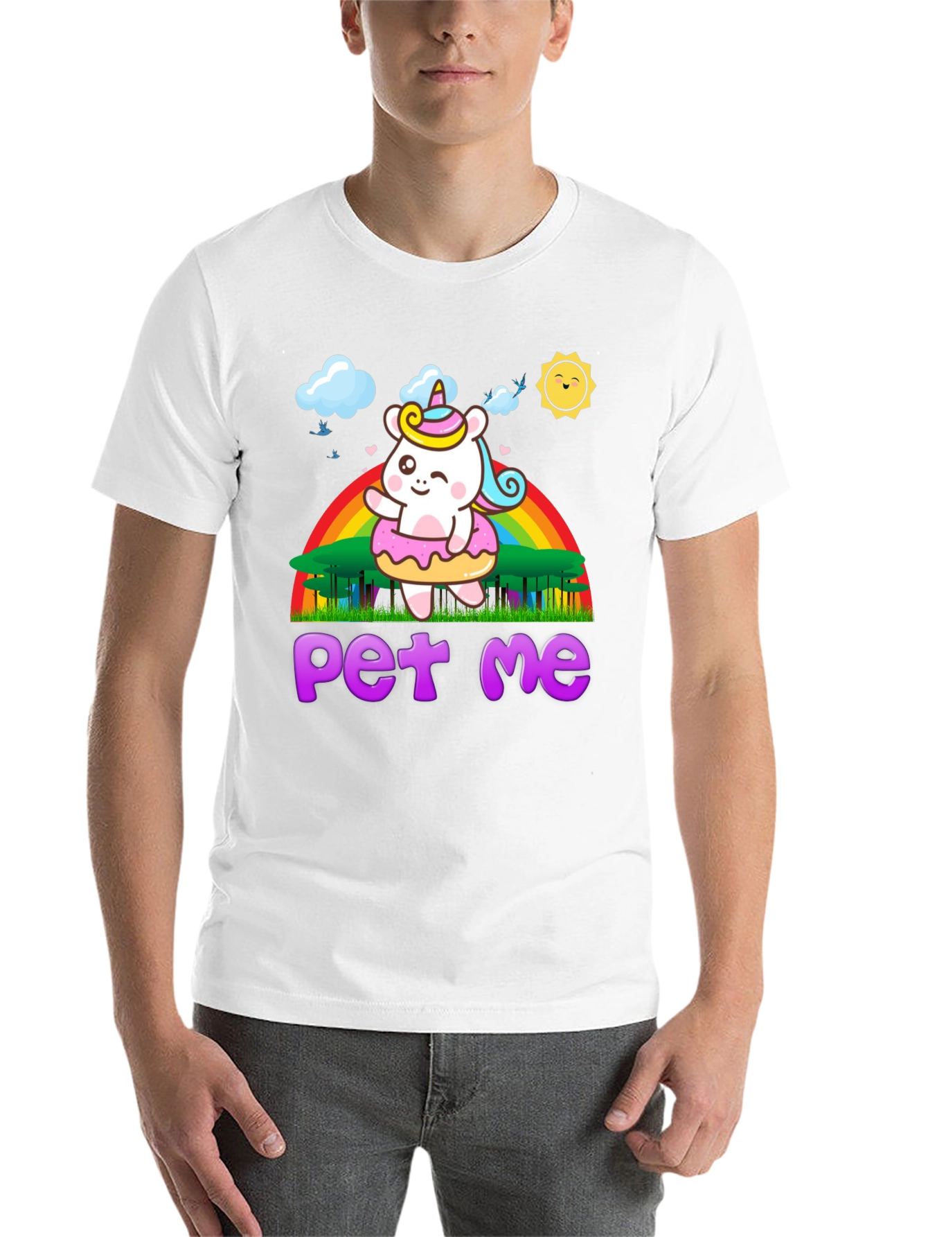 Unicorn Donut Graphic Tee - Pet Me - 14