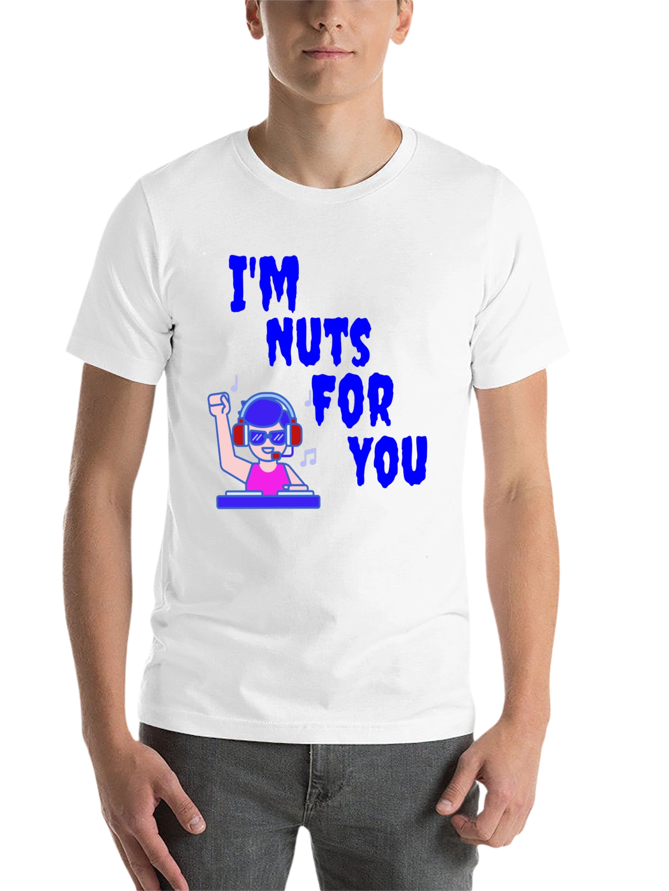 Black I'm Nuts For You DJ Graphic T-Shirt view 14