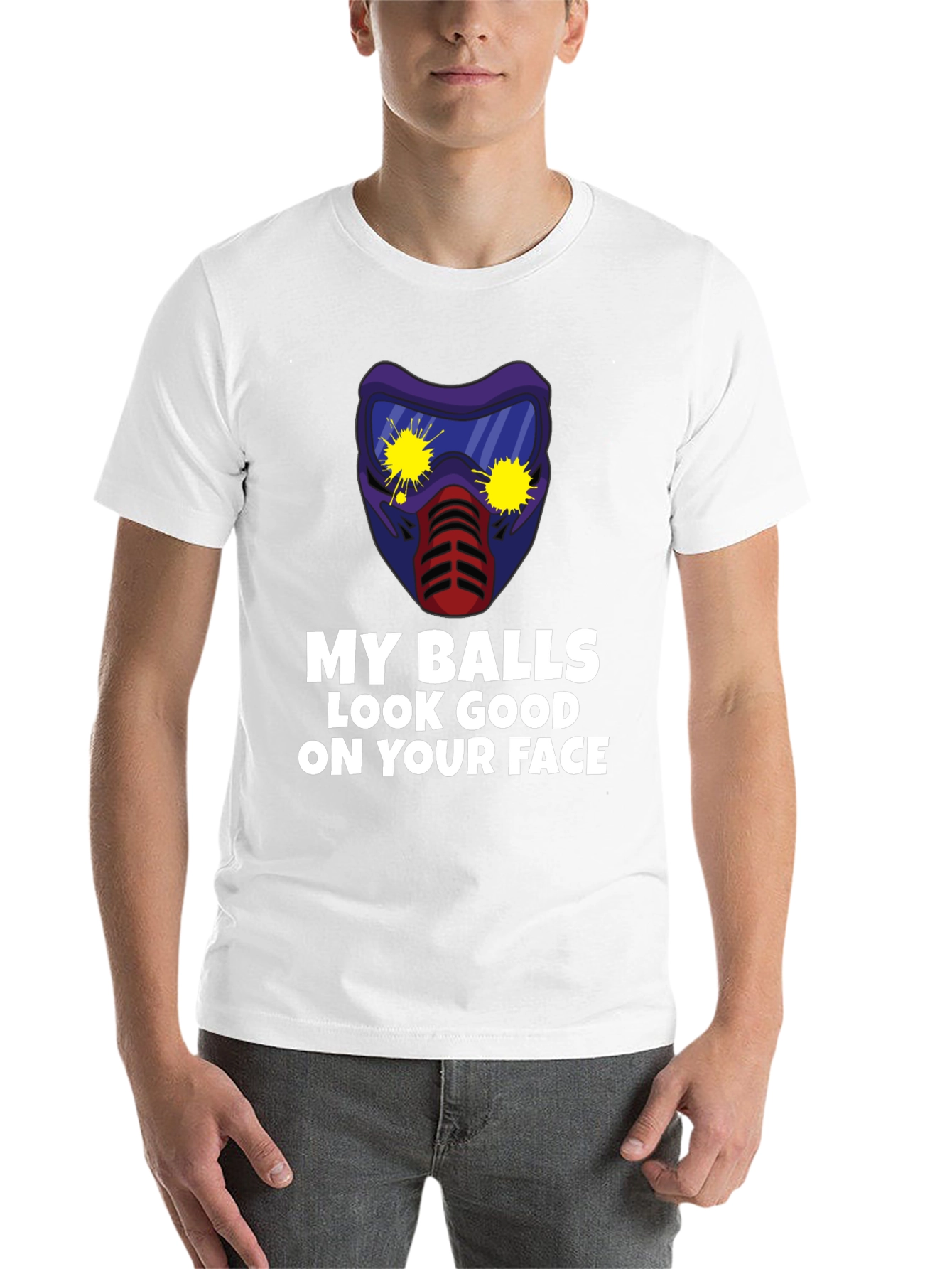 Black My Balls Look Good on Your Face T-Shirt view 14