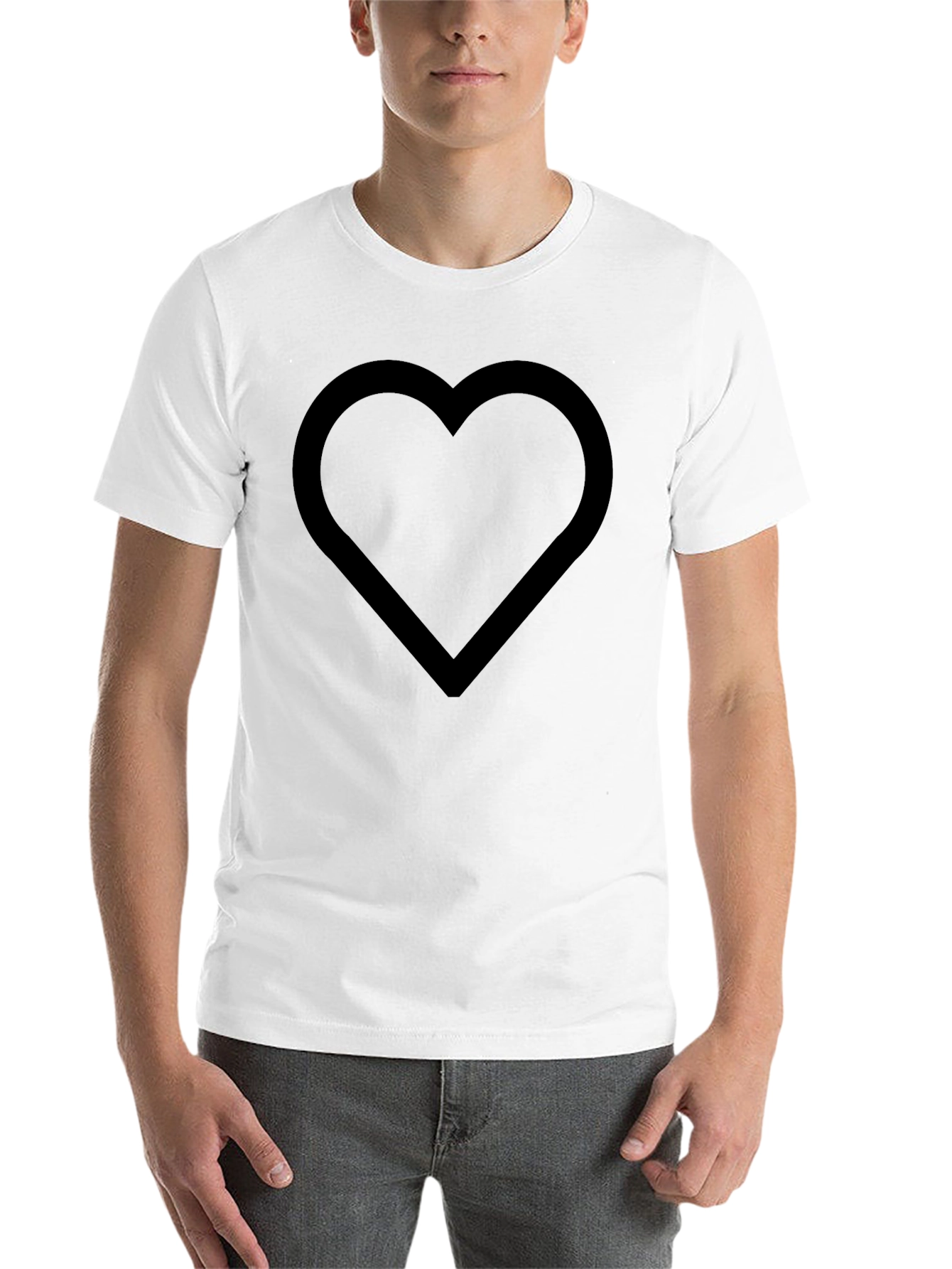 Black Heart Graphic Black T-Shirt | Casual Wear view 14