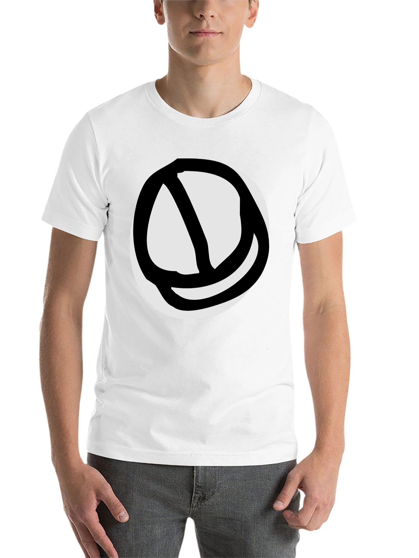 Black Abstract Circle Graphic Tee - Black view 14