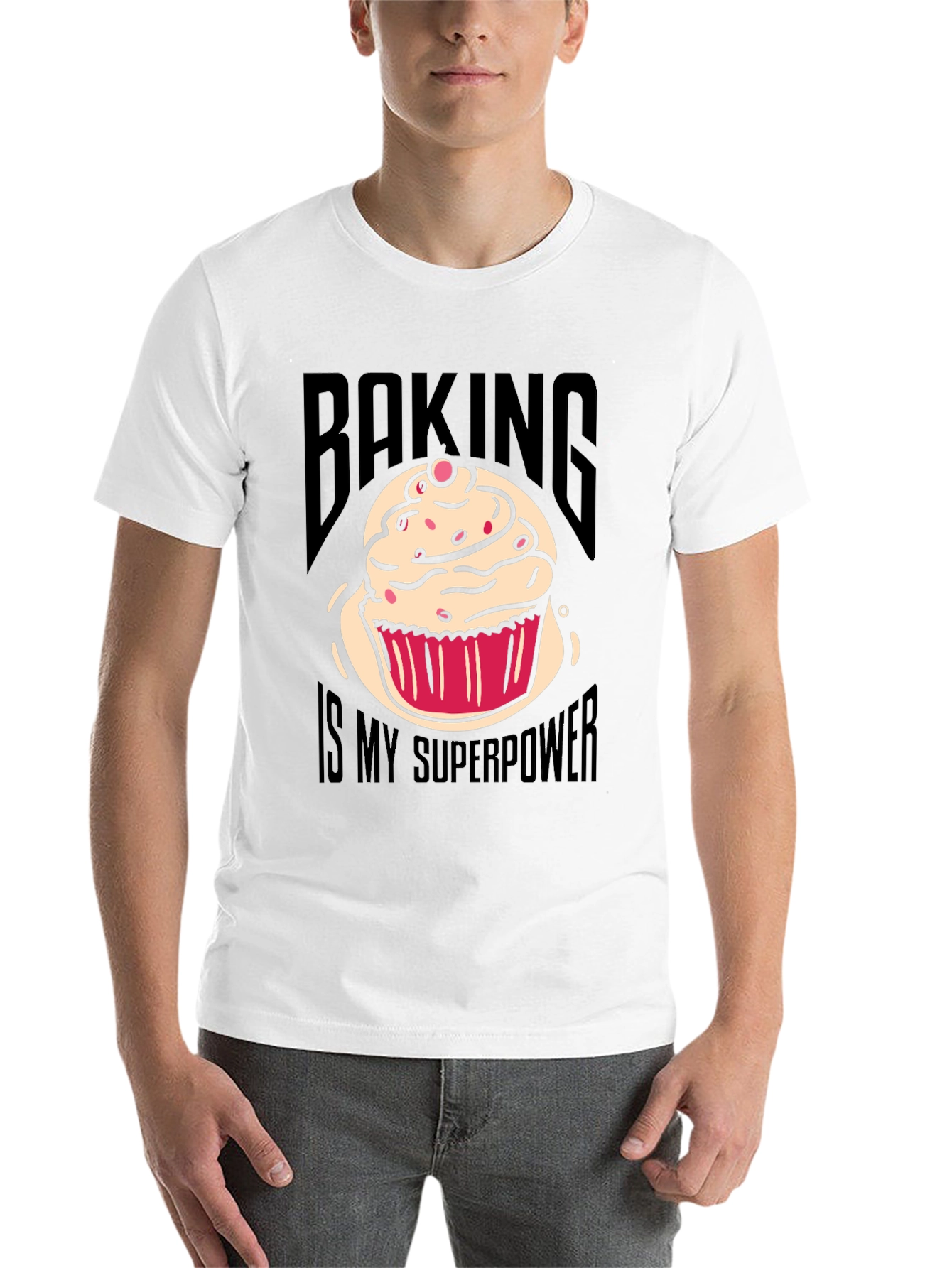 Black Baking is My Superpower Graphic T-Shirt view 14