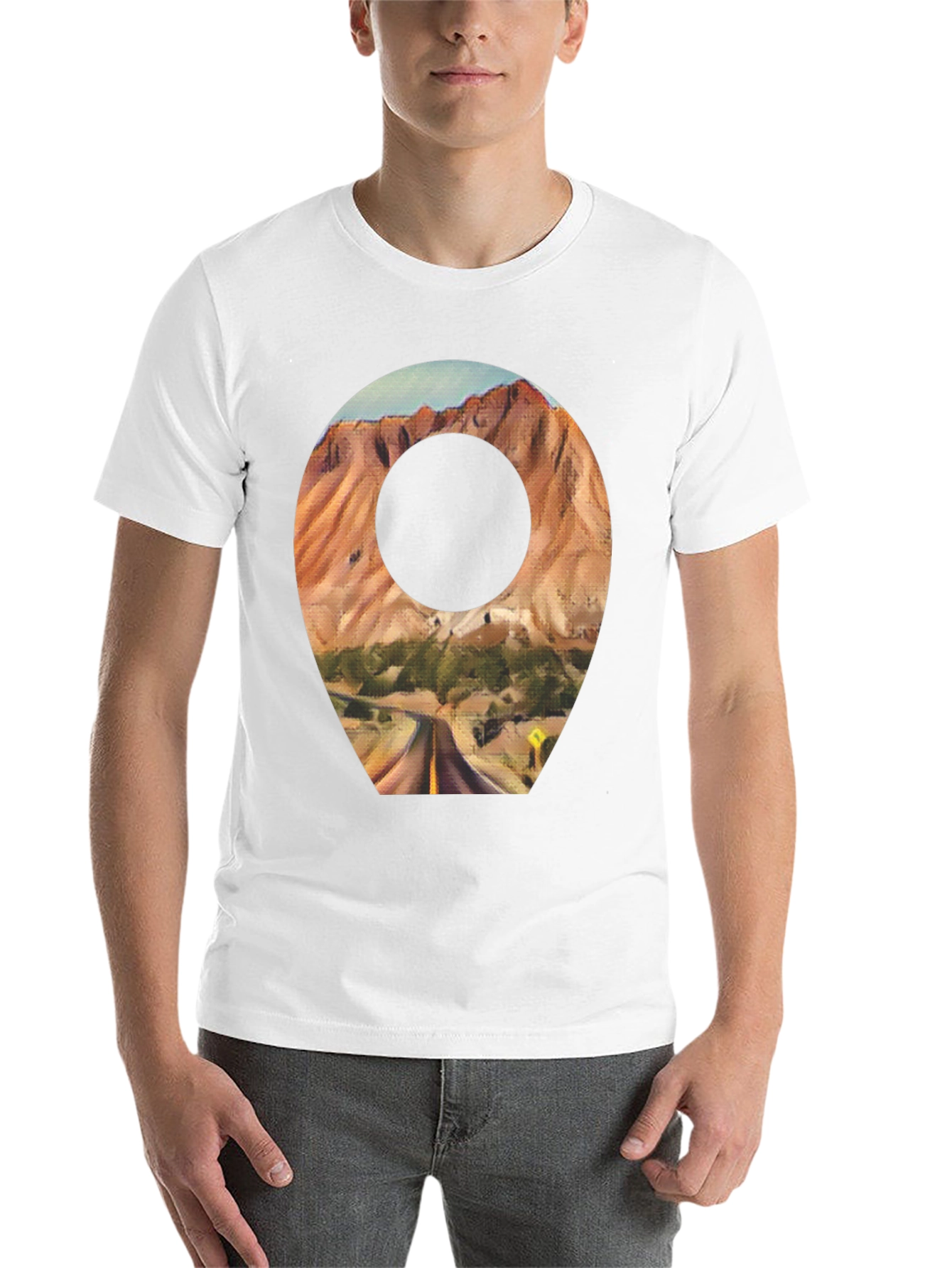 Scenic Route T-Shirt - Black Cotton Blend - 14