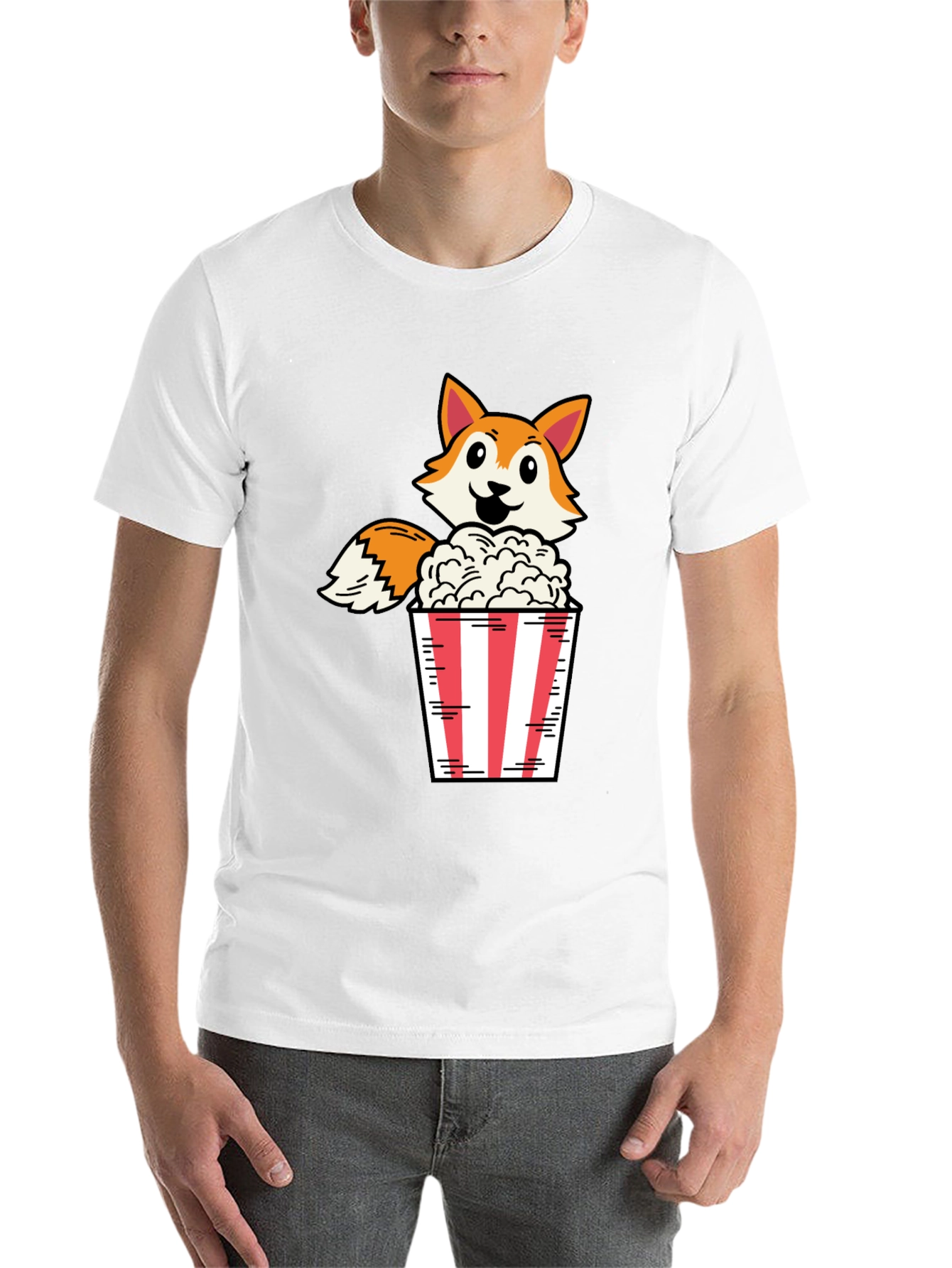 Black Fox Popcorn Black T-Shirt view 14