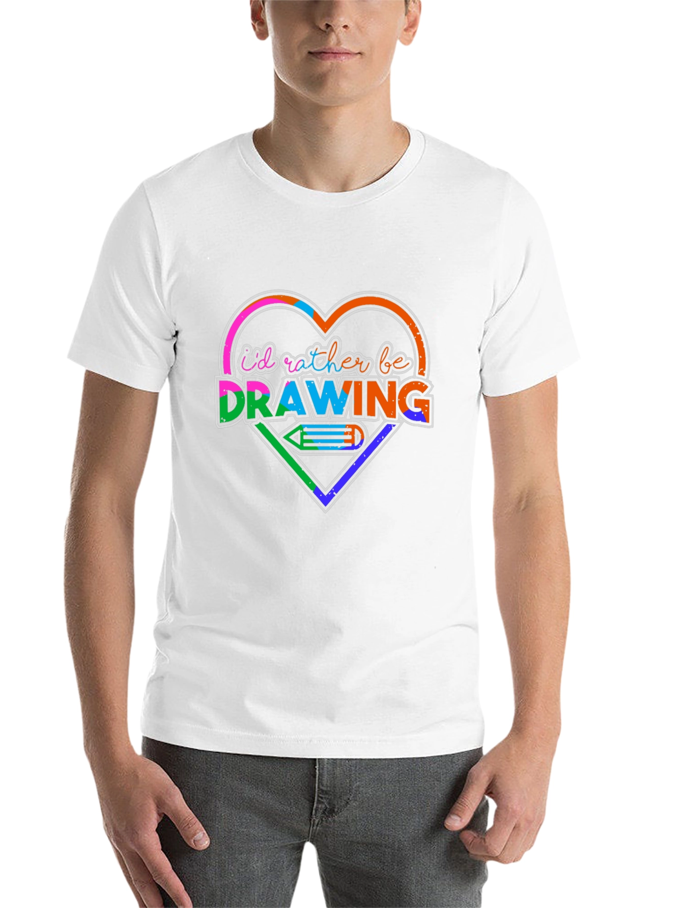 I'd Rather Be Drawing T-Shirt - Artistic Graphic Tee - 14