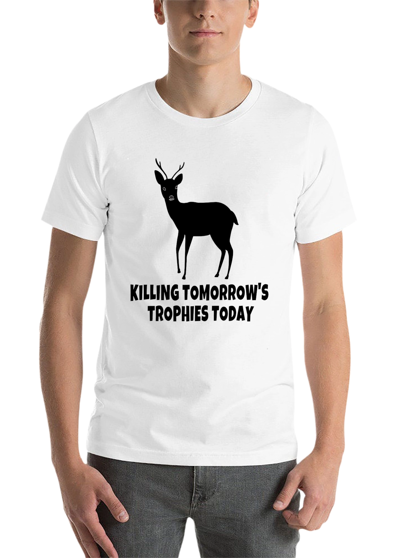 Black Killing Tomorrow's Trophies Today Deer Graphic Tee view 14