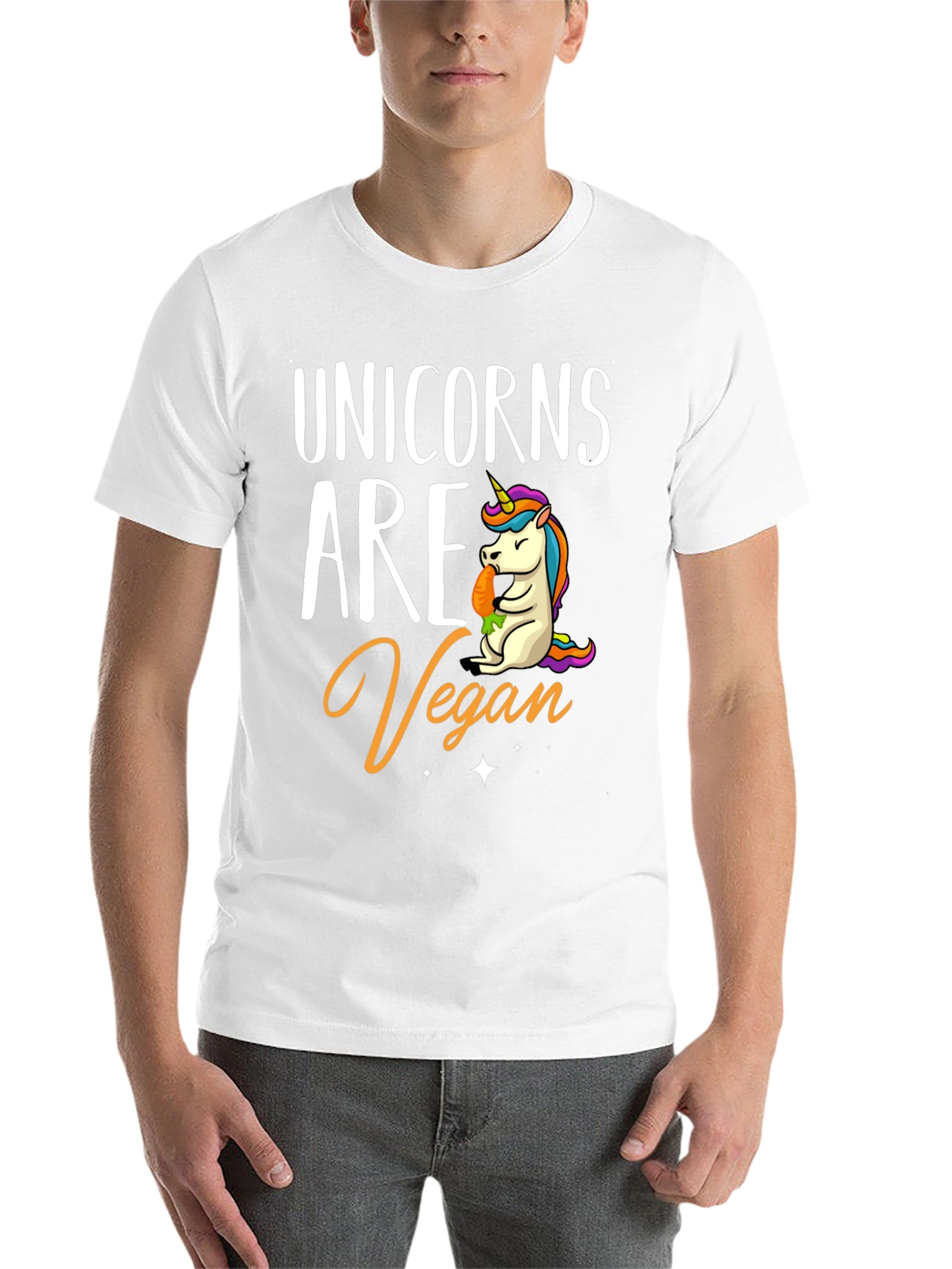 Black Unicorn Vegan T-Shirt - Black Graphic Tee view 14