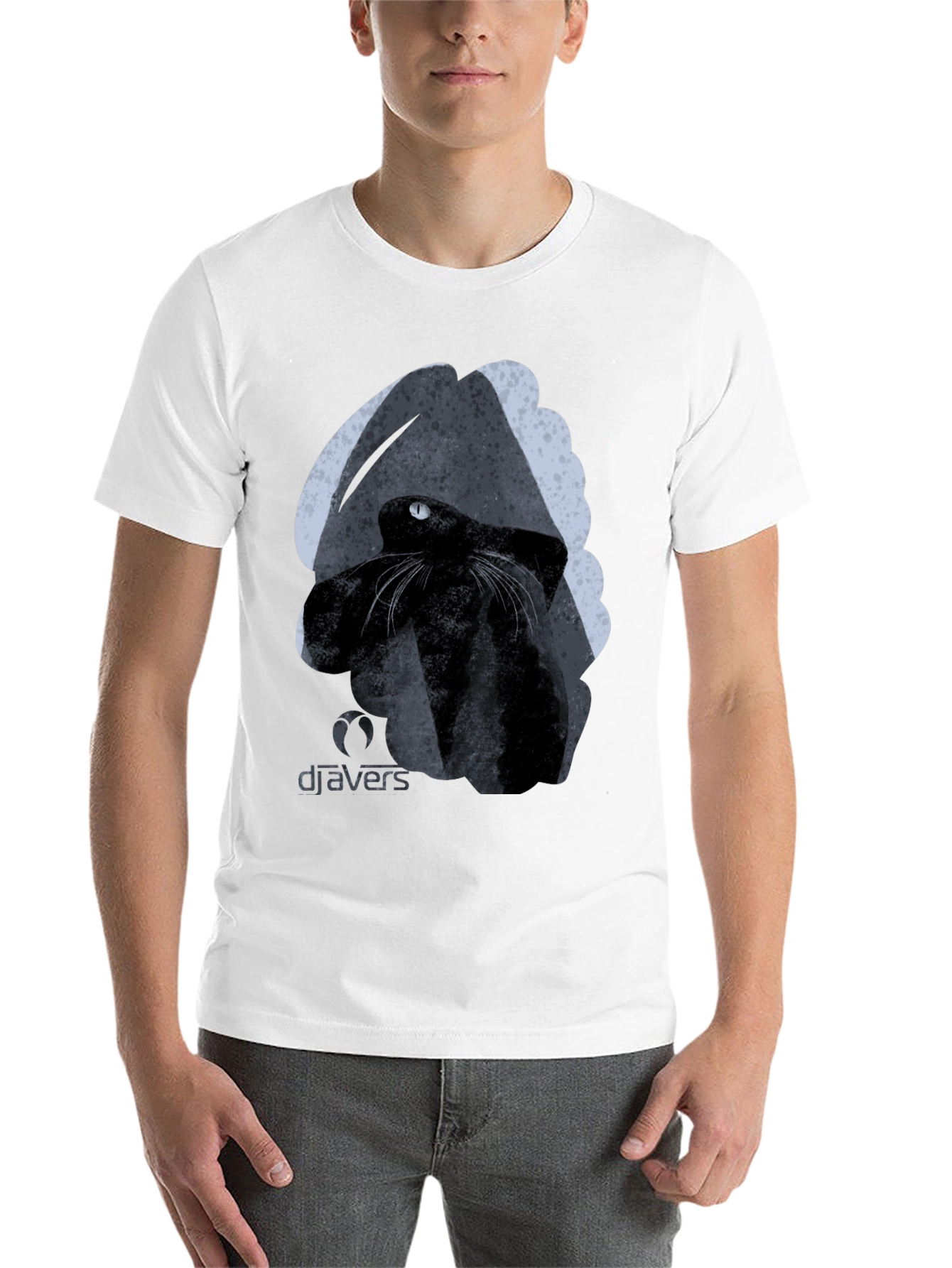 Black Black Cat Graphic Tee - Cool Artistic Design view 14