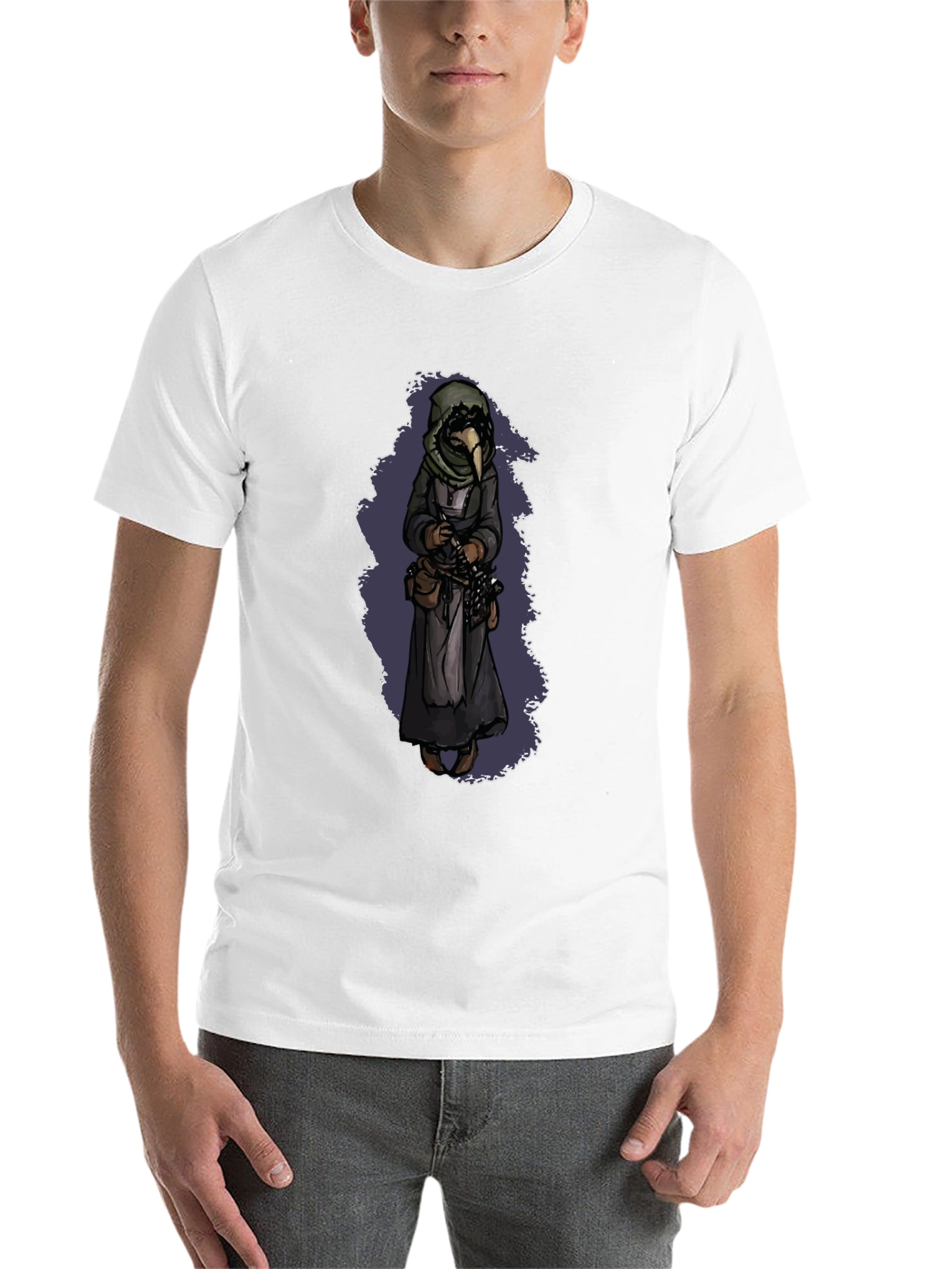 Black Plague Doctor Graphic T-Shirt - Black view 14