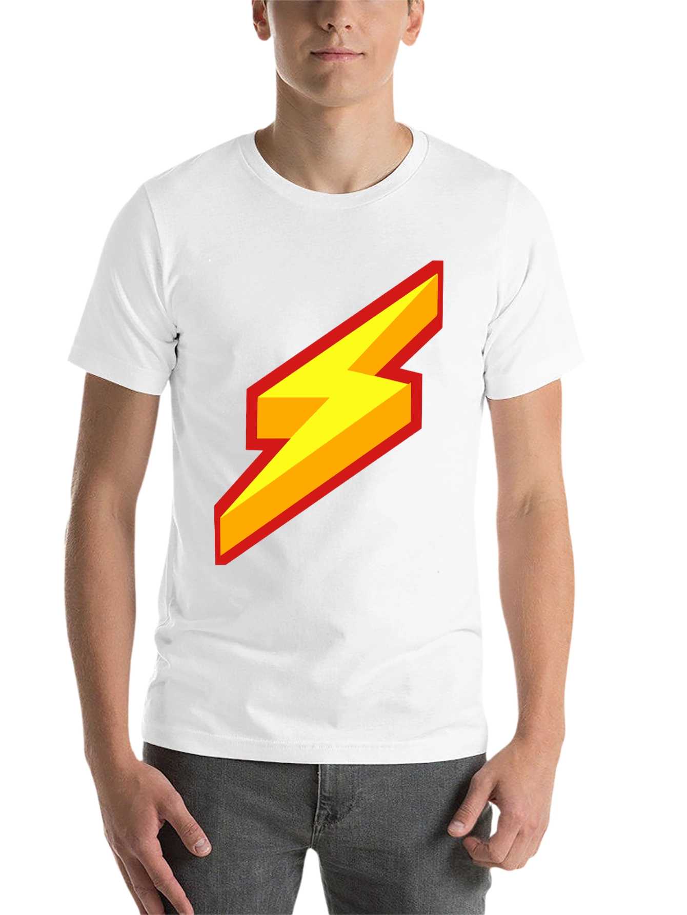 Black Lightning Bolt Graphic Tee - Bold Style view 14