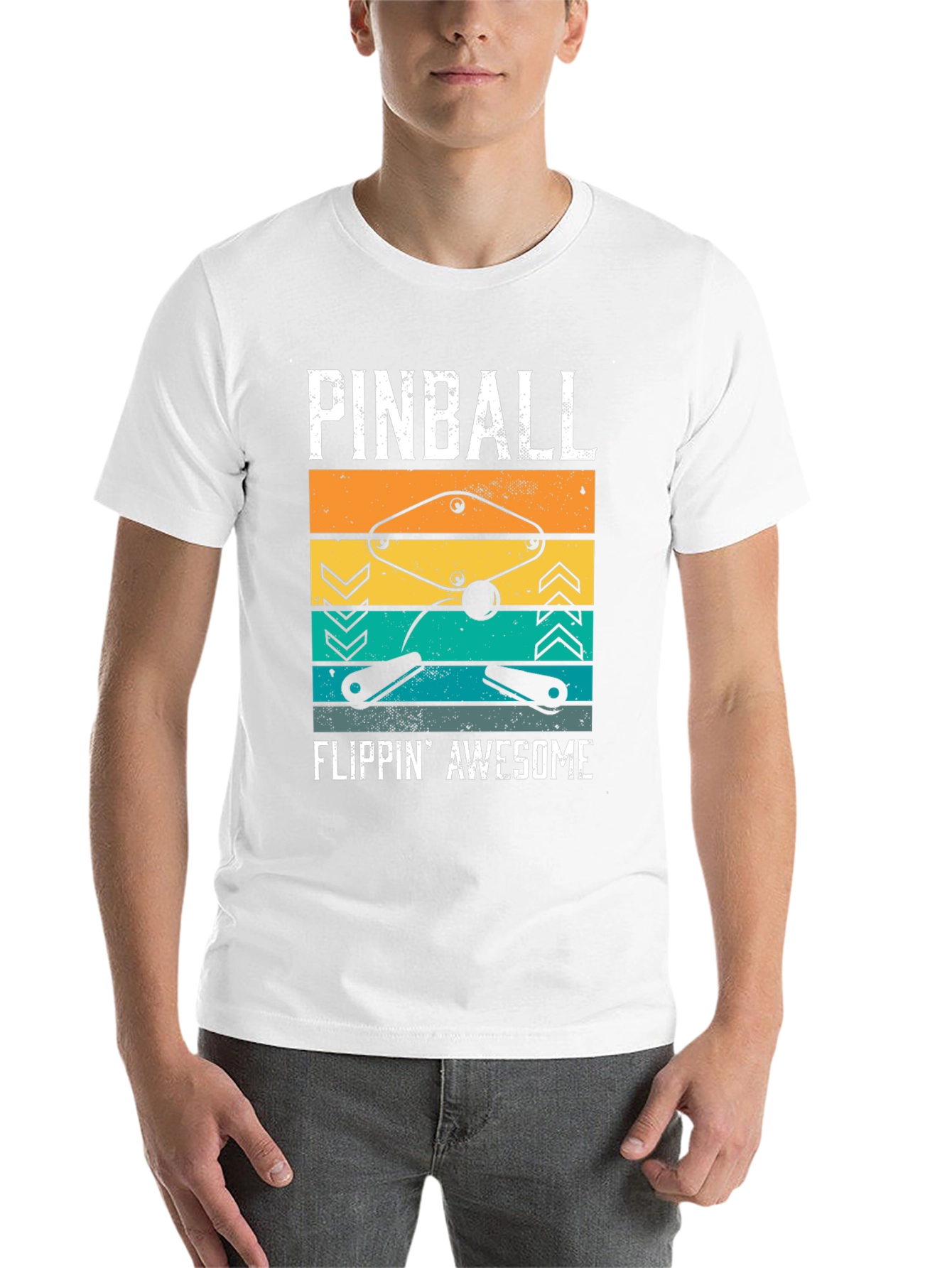 Black Pinball Flippin' Awesome Graphic Tee view 14
