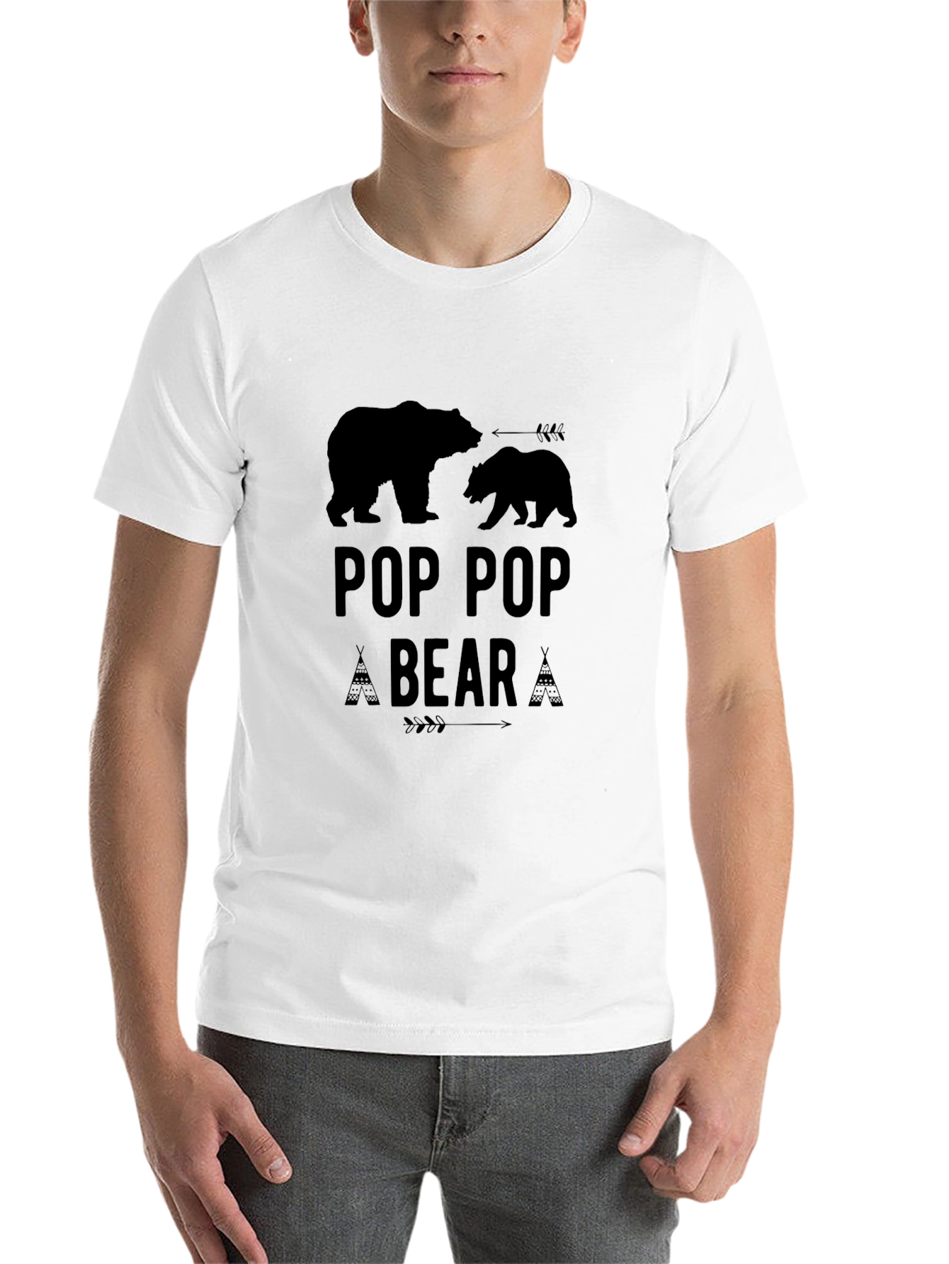 Black Pop Pop Bear T-Shirt - Father's Day Gift view 14