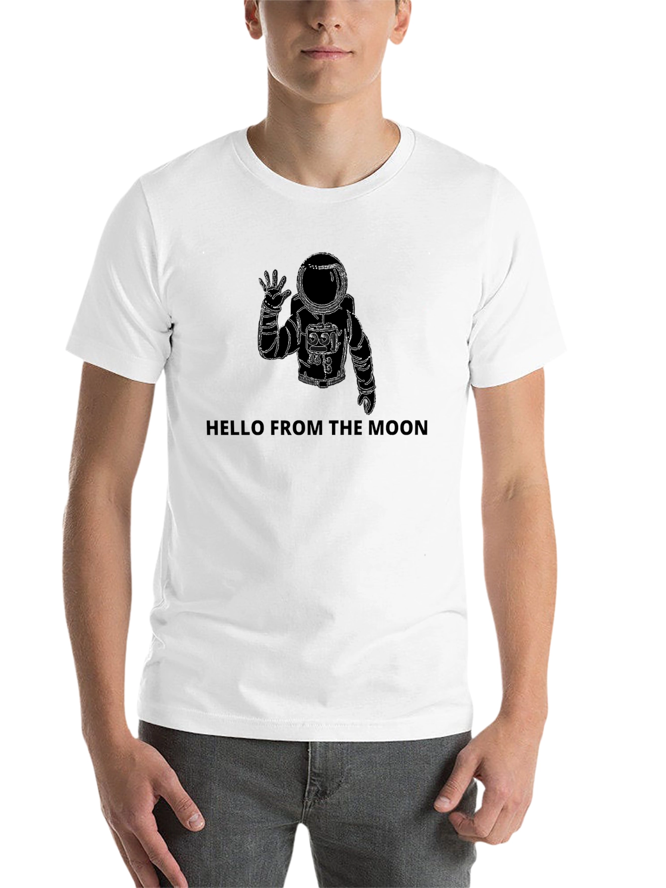 Black Hello From The Moon Graphic Tee view 14