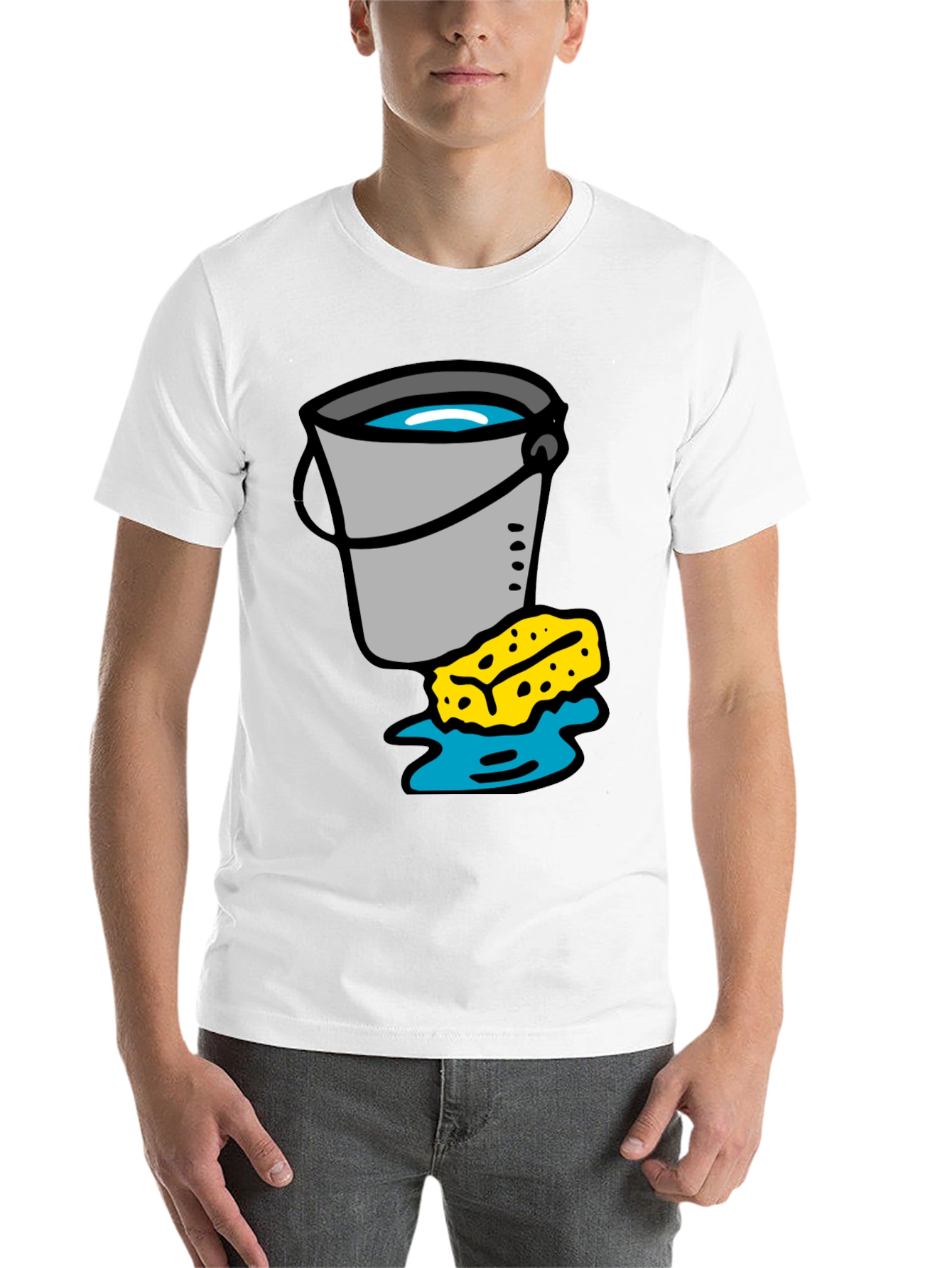 Black Bucket and Sponge Graphic Tee view 14