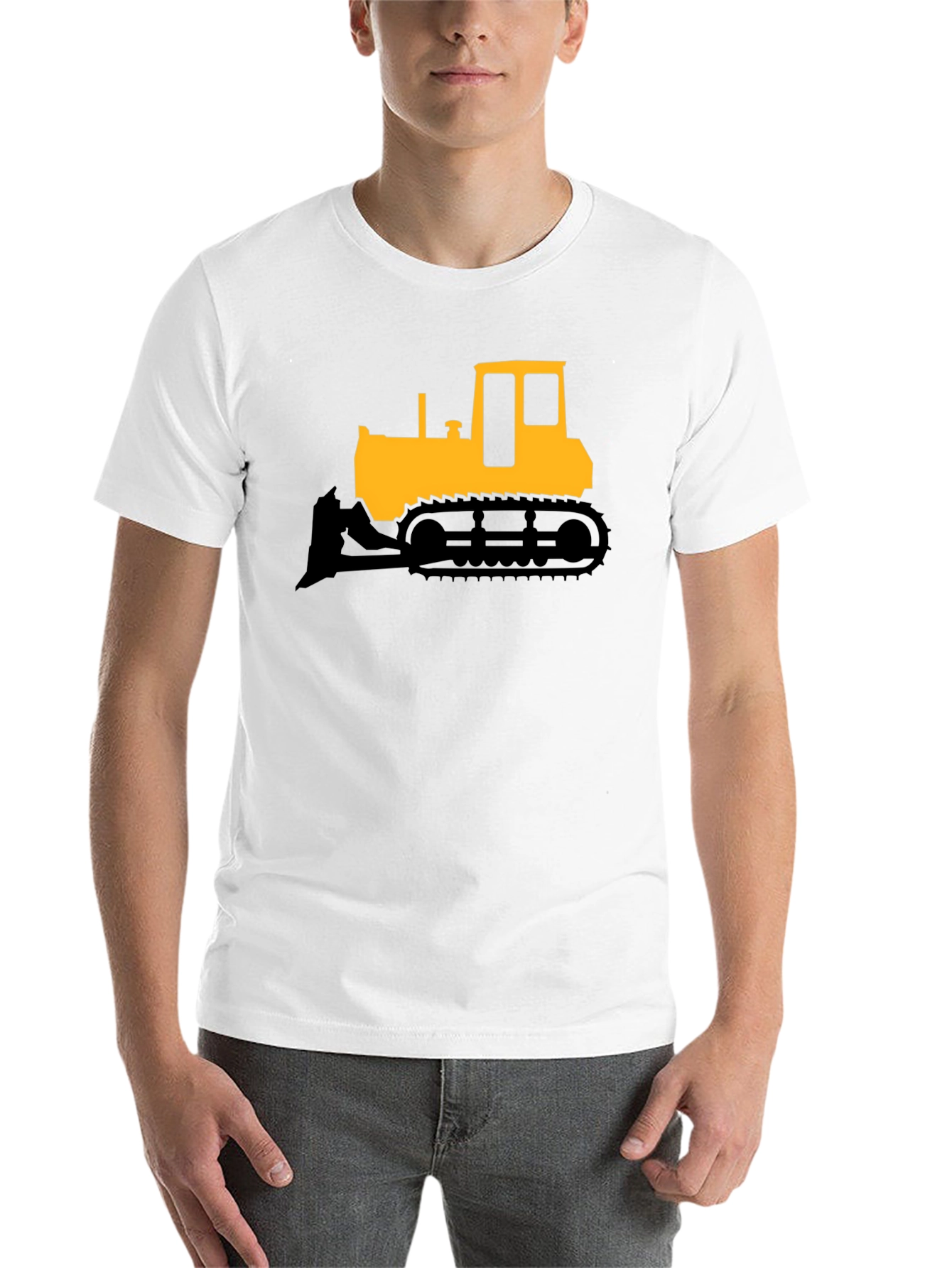 Black Bulldozer Graphic T-Shirt - Heavy Equipment Tee view 14
