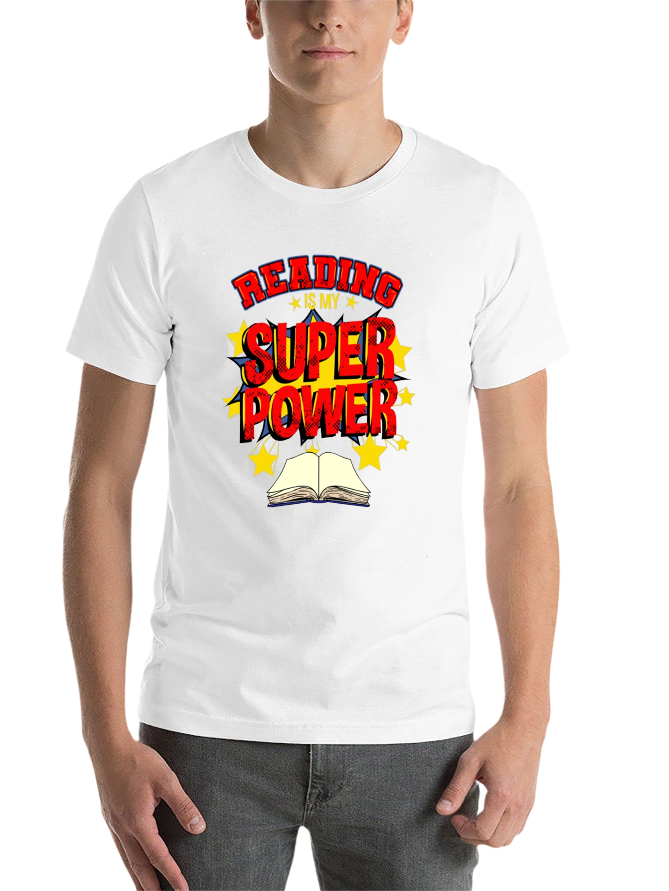 Black Reading is My Superpower Graphic T-Shirt view 14