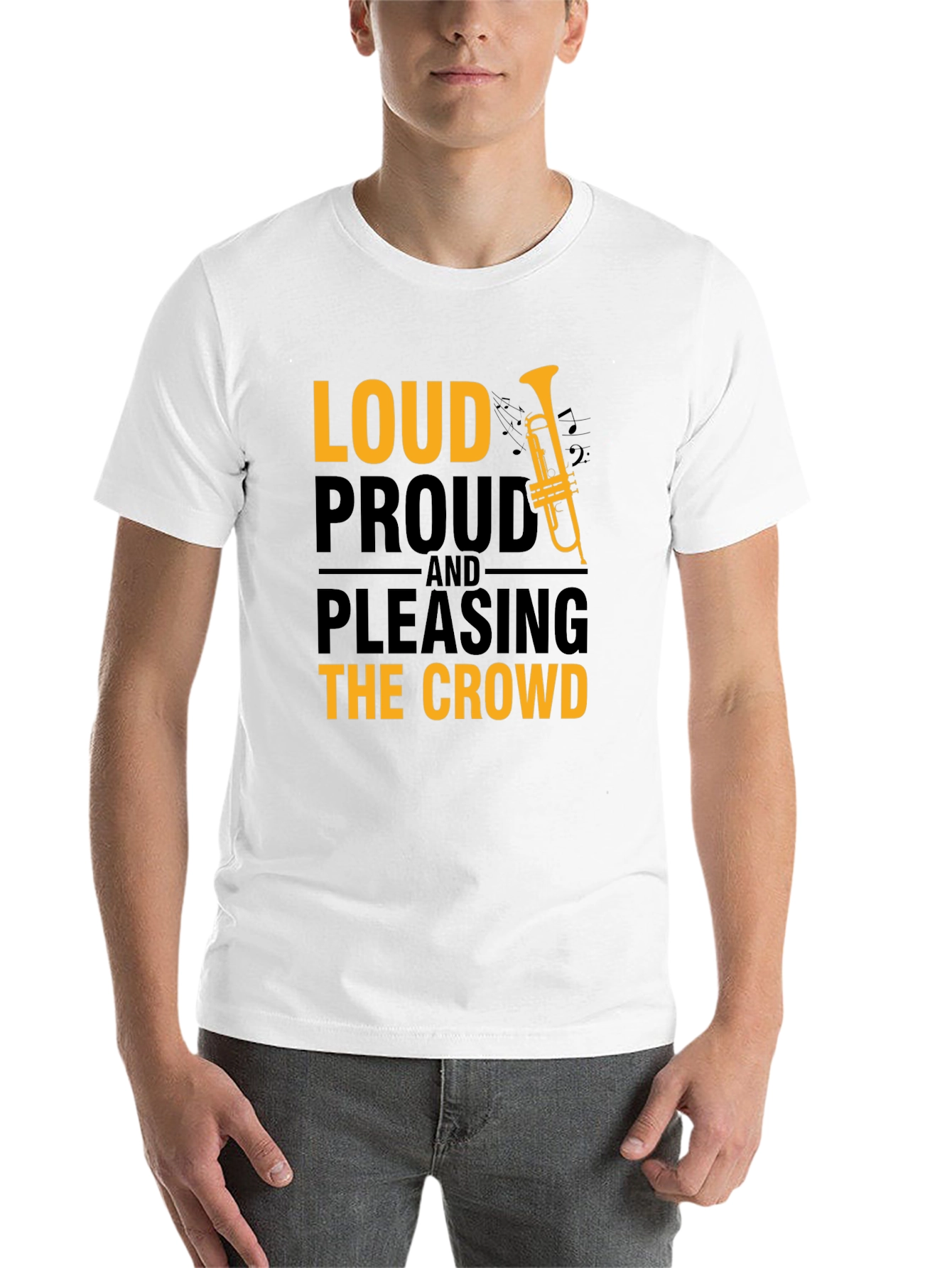 Black Loud Proud T-Shirt - Musician Graphic Tee view 14