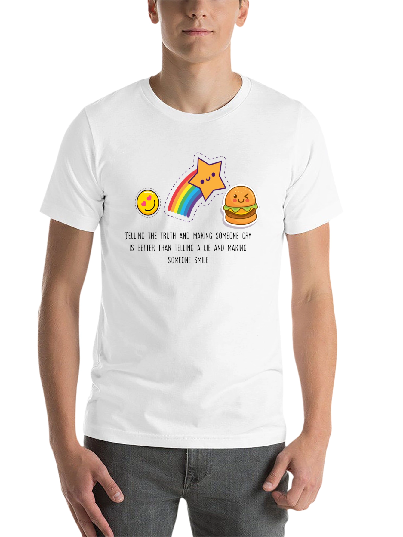 Black Emoji Graphic Tee - Telling the Truth view 14